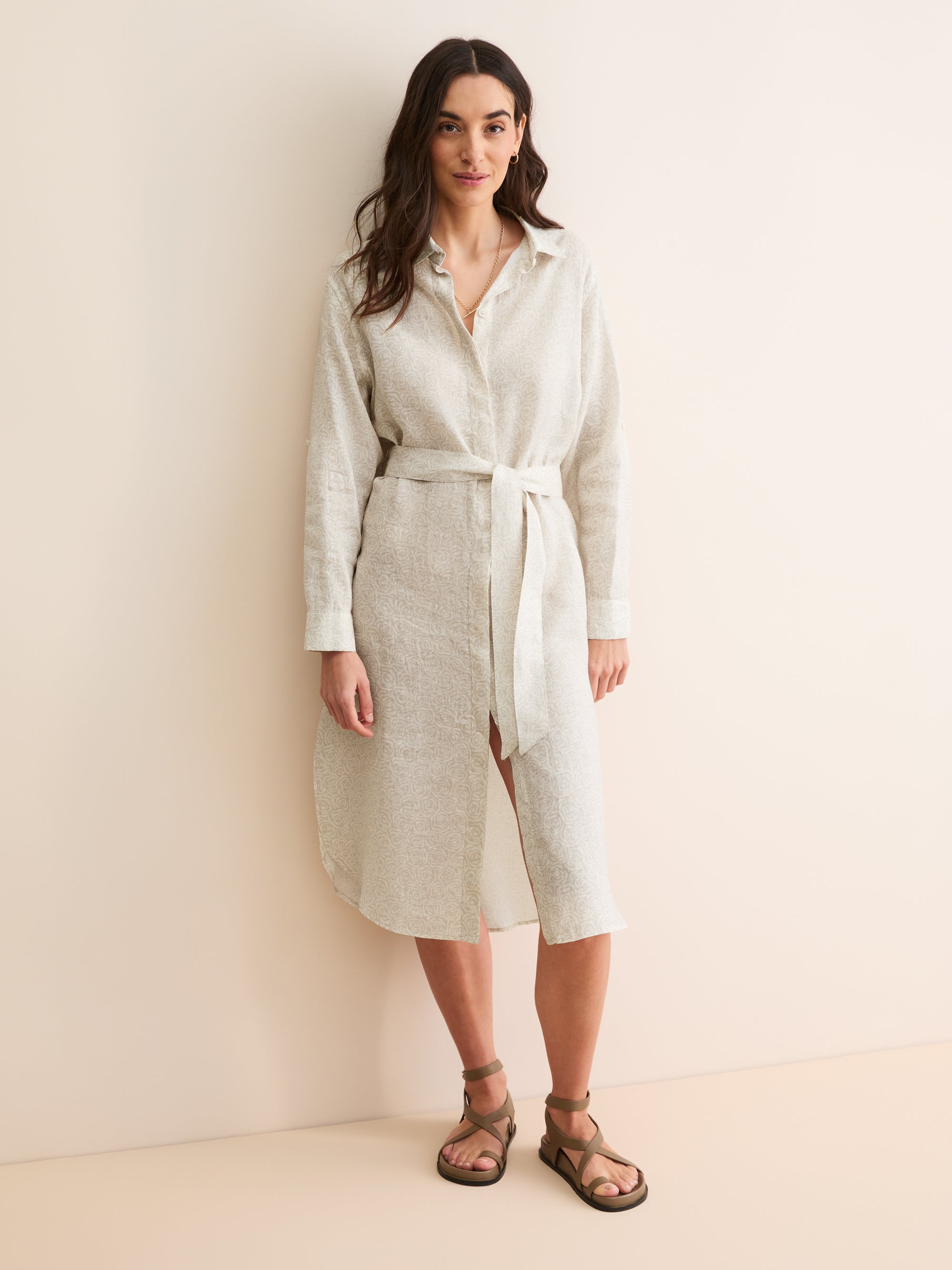 Women's Dress Milan Linen Rose Sand