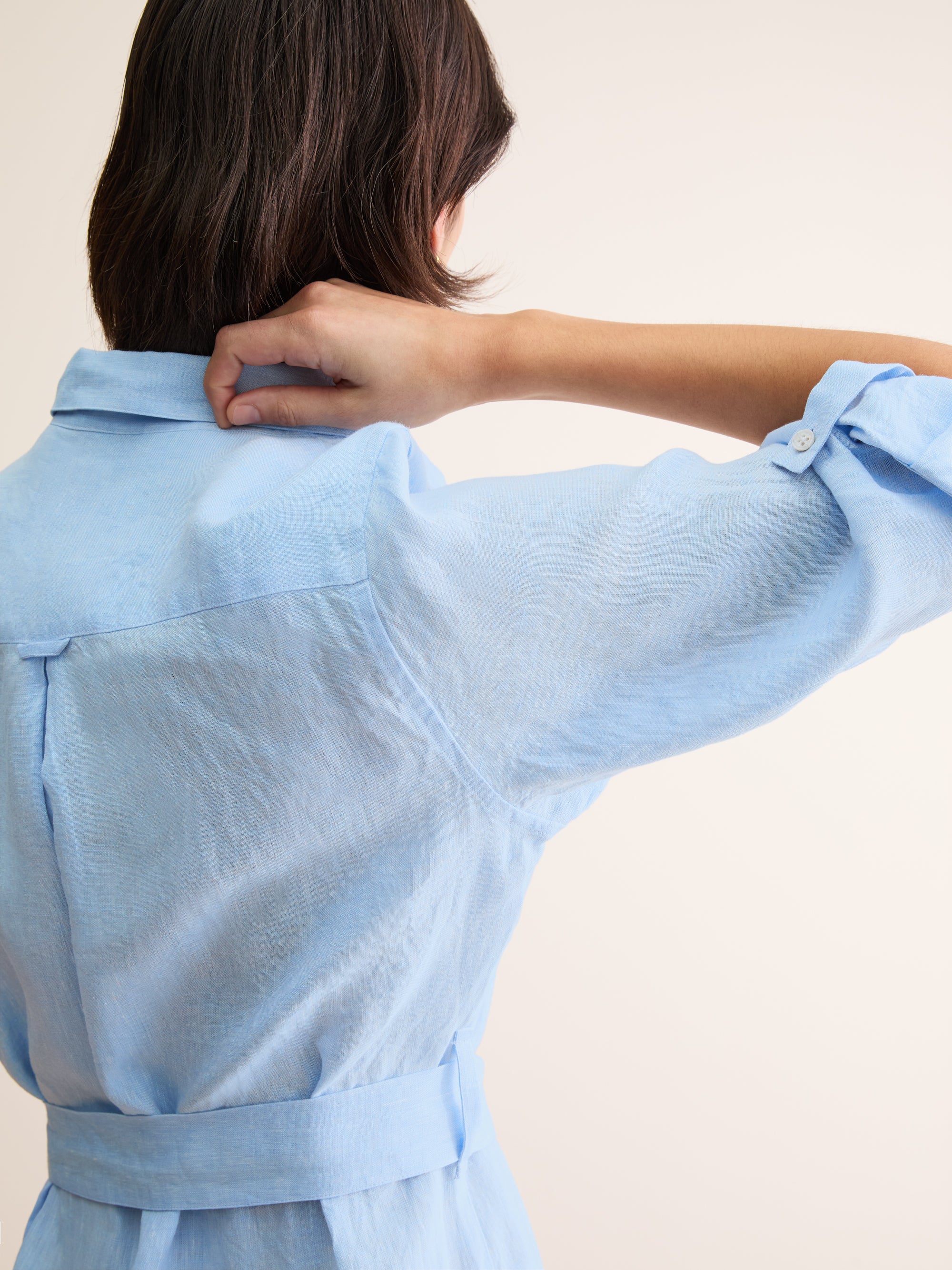 Women's Dress Sicily Linen Light Blue