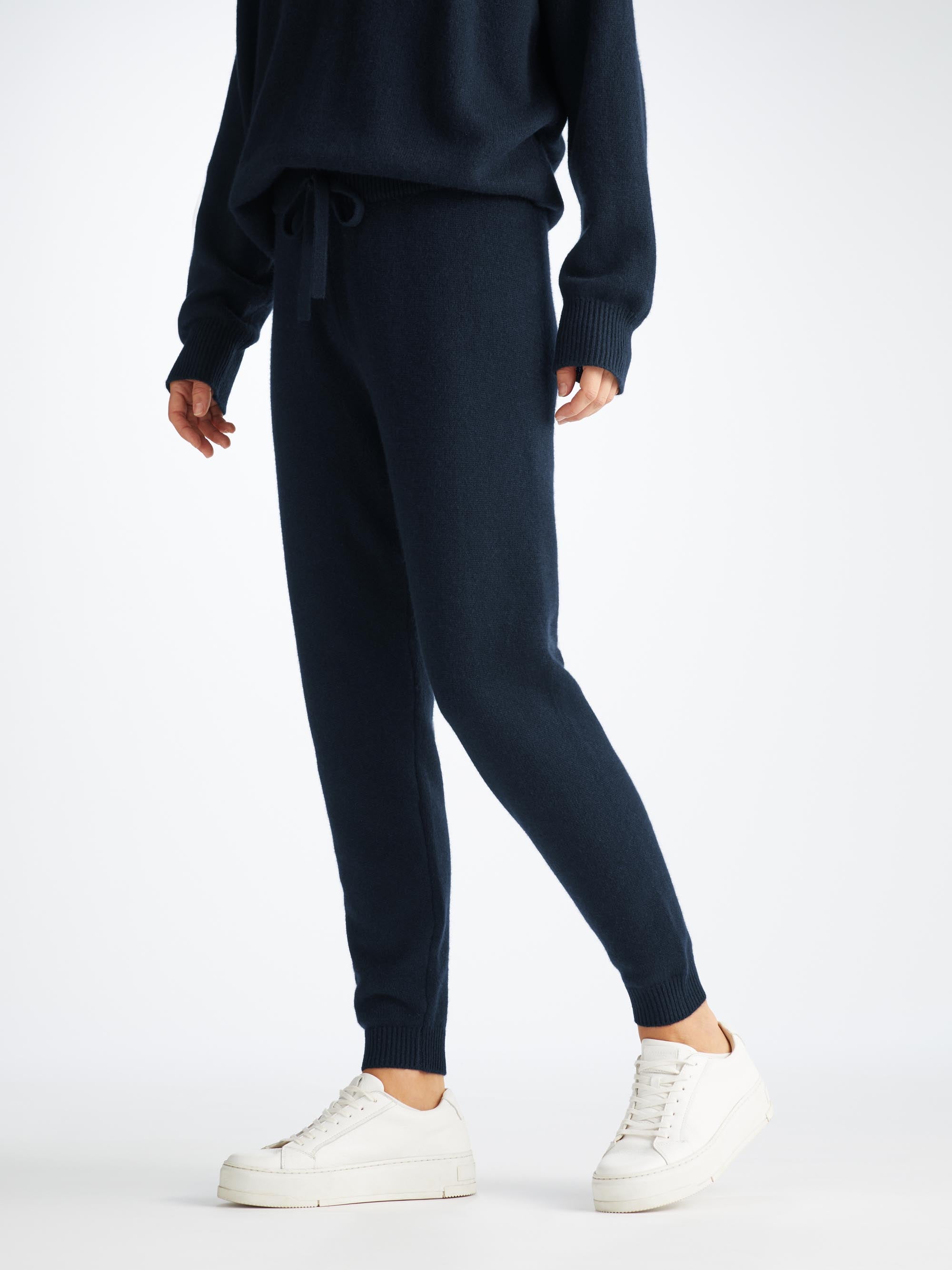 Women's Track Pants Daphne Cashmere Navy