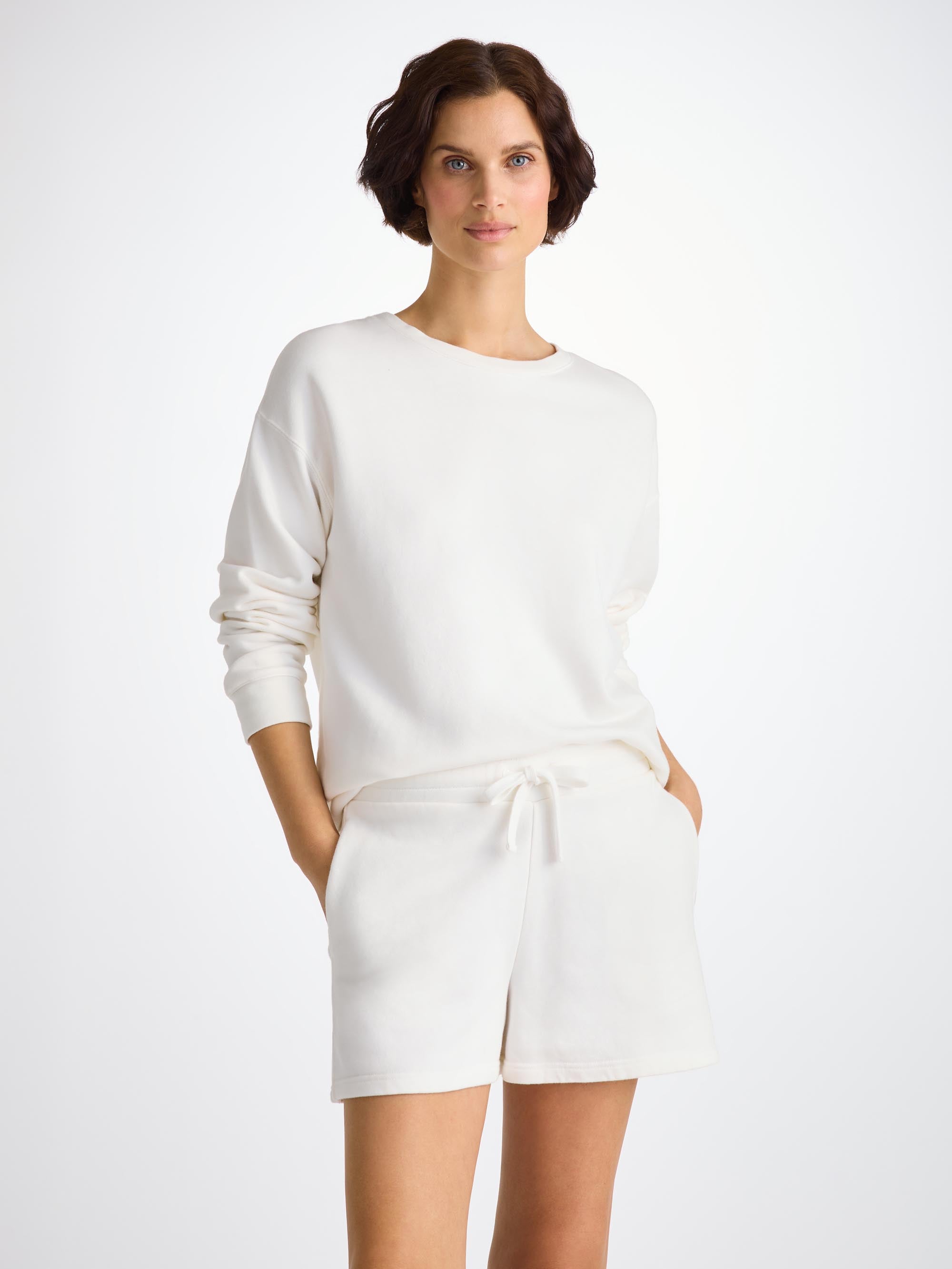 Women's Sweat Shorts Quinn Cotton Modal White