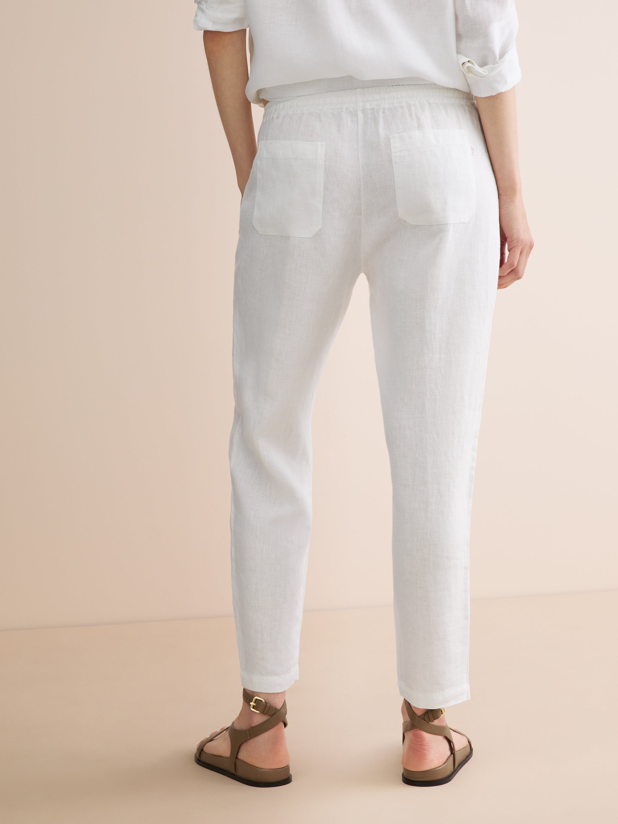 Women's Trousers Vienna Linen White