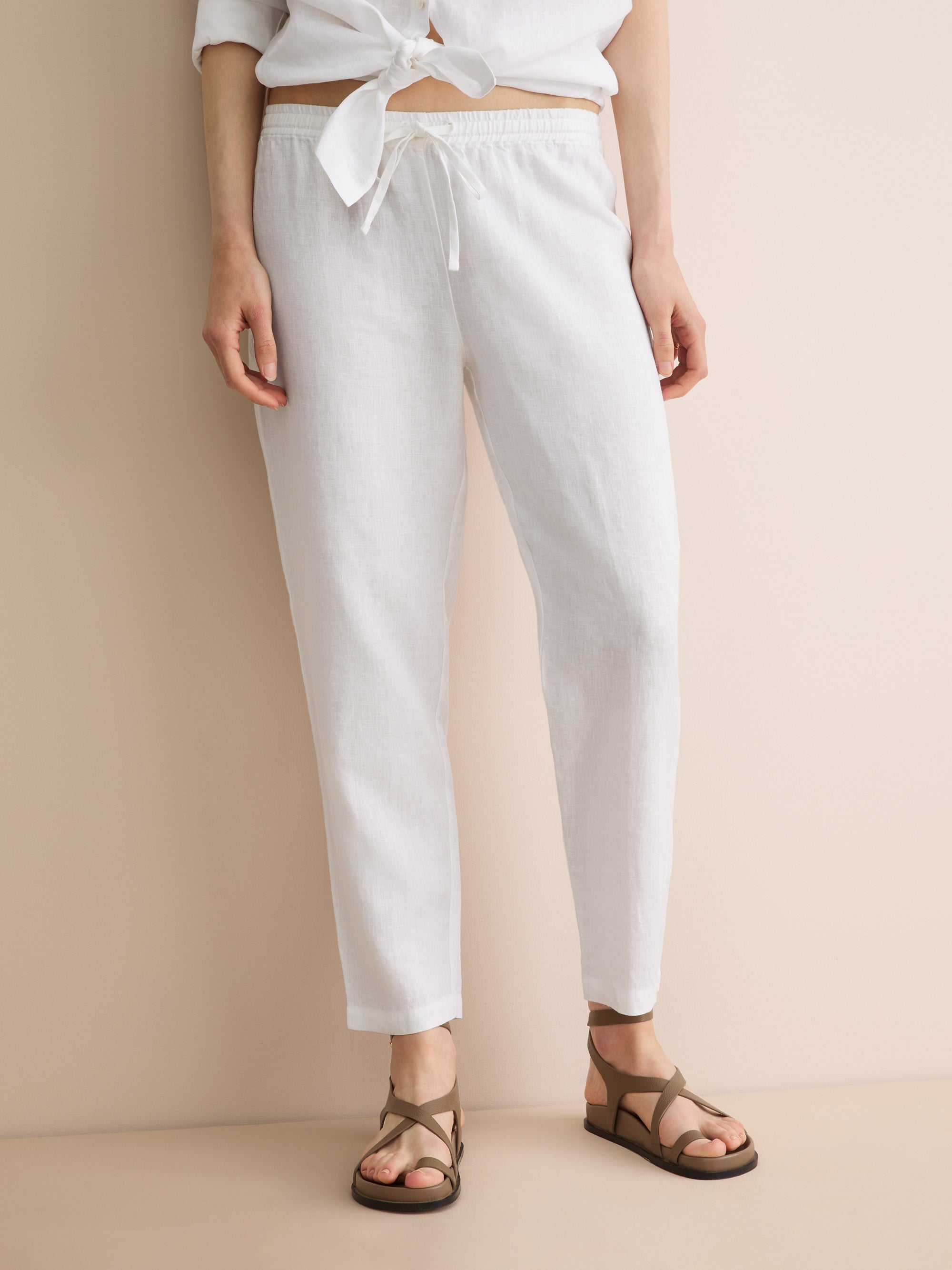 Women's Trousers Vienna Linen White