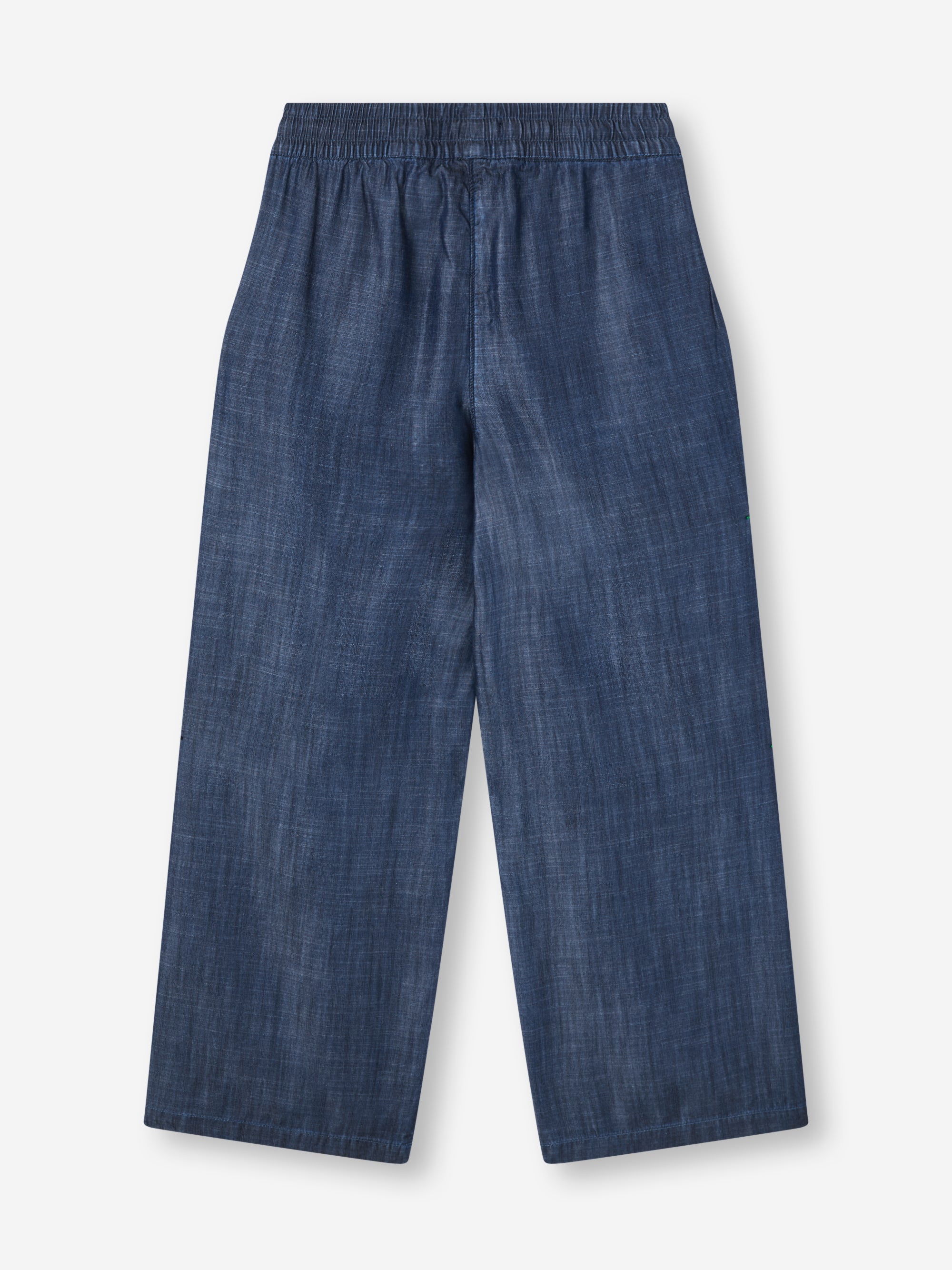 Women's Wide Leg Trousers Erin Chambray Denim Blue