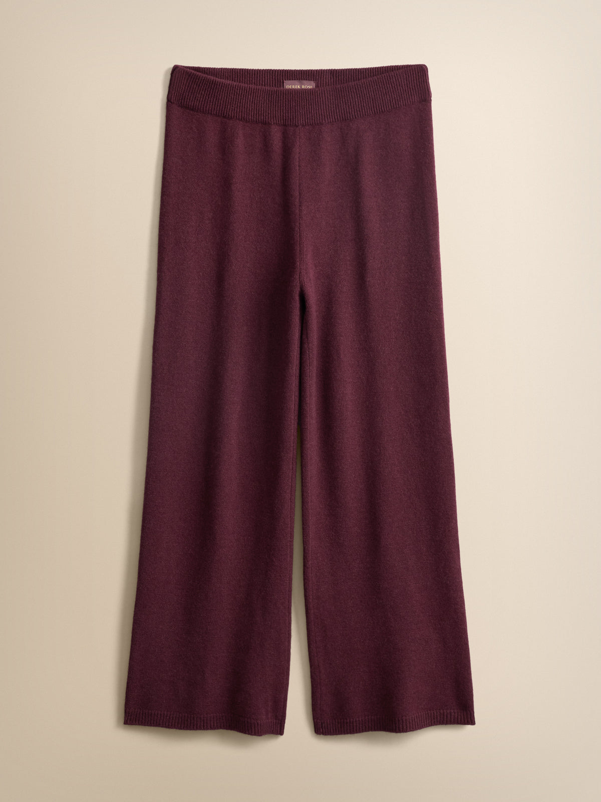 Daphne Cashmere Wide Leg Trousers Burgundy