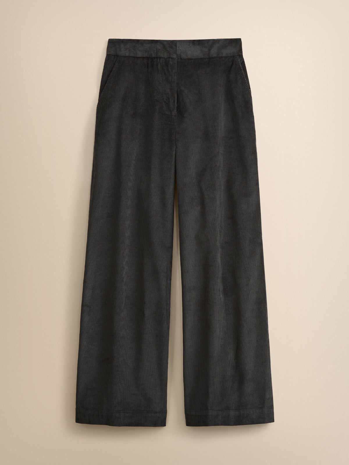 Chloe Organic Cotton Corduroy Pants Anthracite Gray