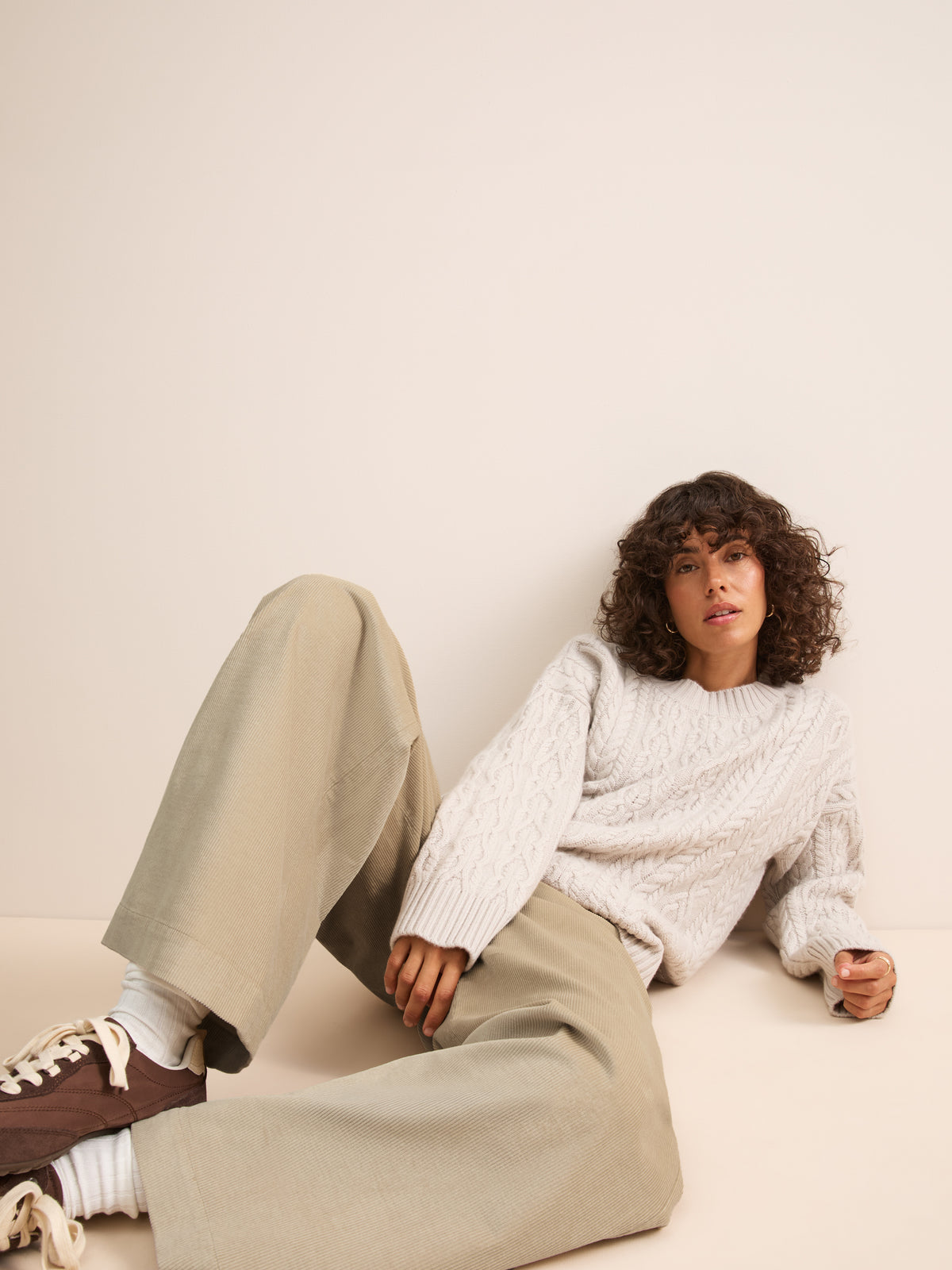 Chloe Organic Cotton Corduroy Pants Fawn