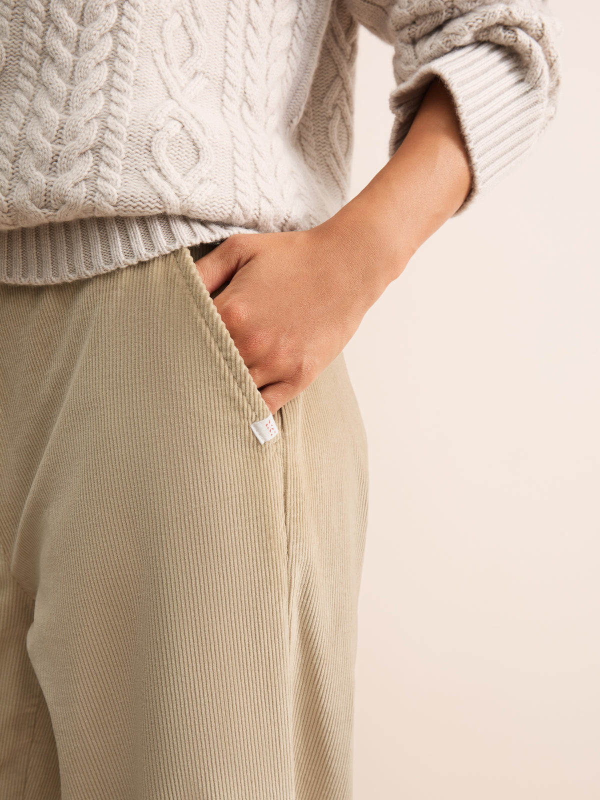 Chloe Organic Cotton Corduroy Pants Fawn