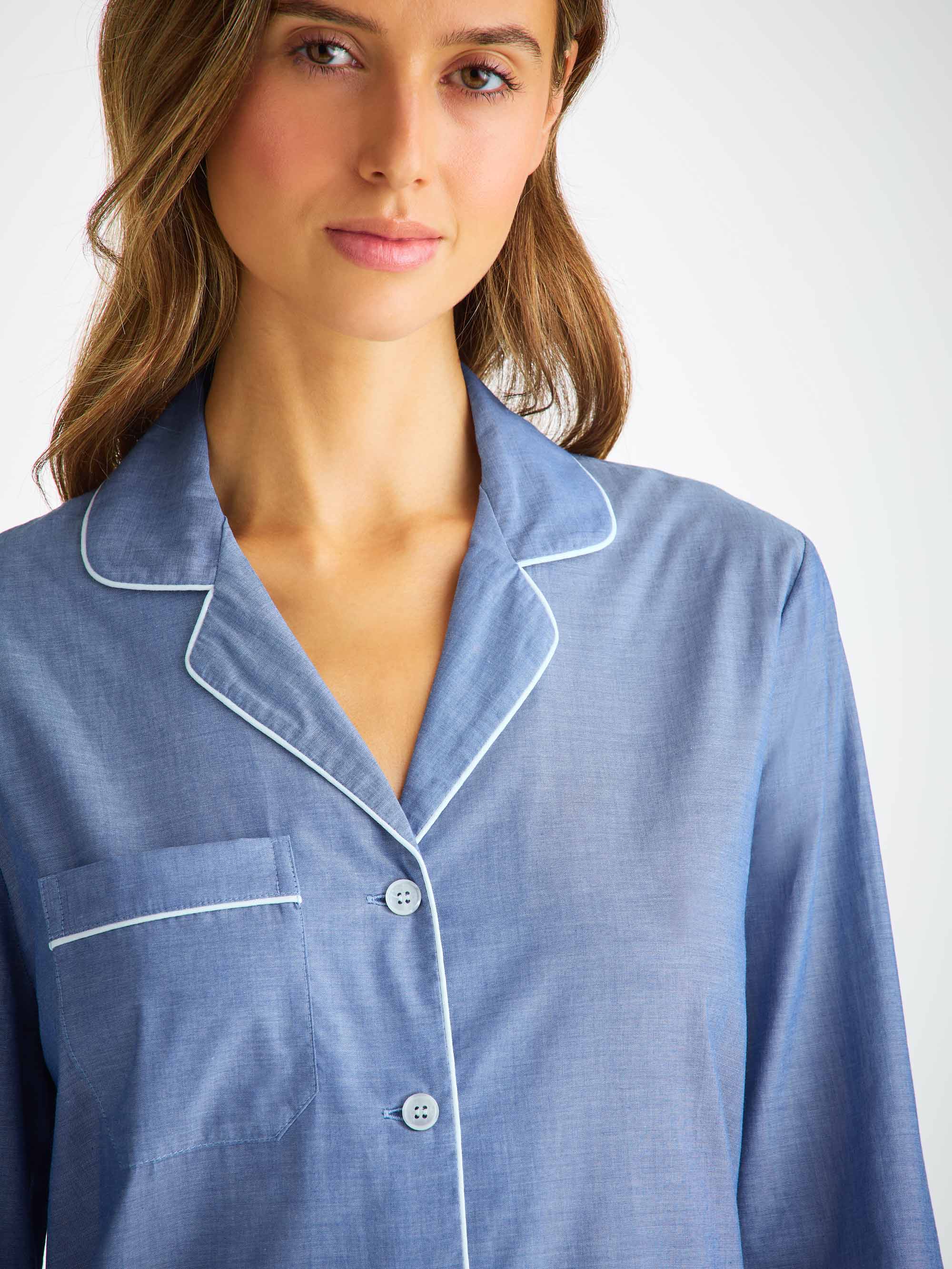 Women's Pyjamas Amalfi Cotton Batiste Denim