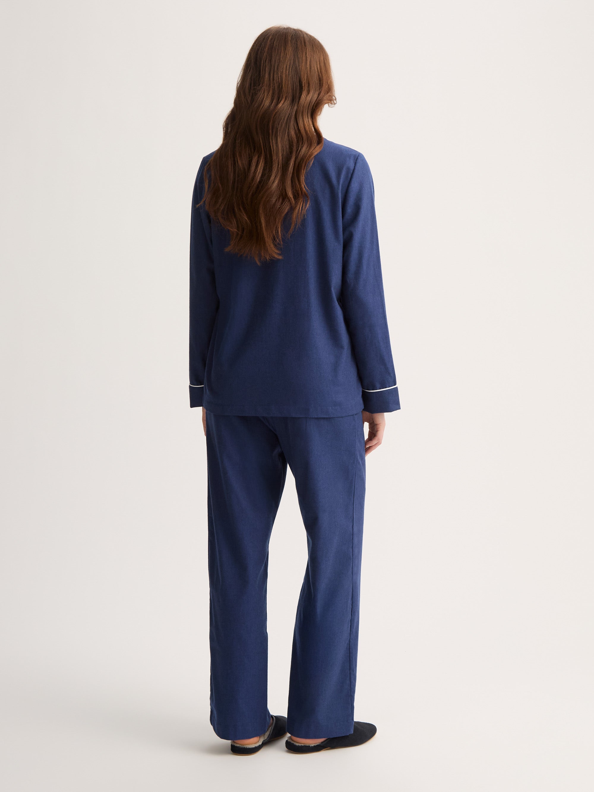 Women's Pyjamas Balmoral Brushed Cotton Navy