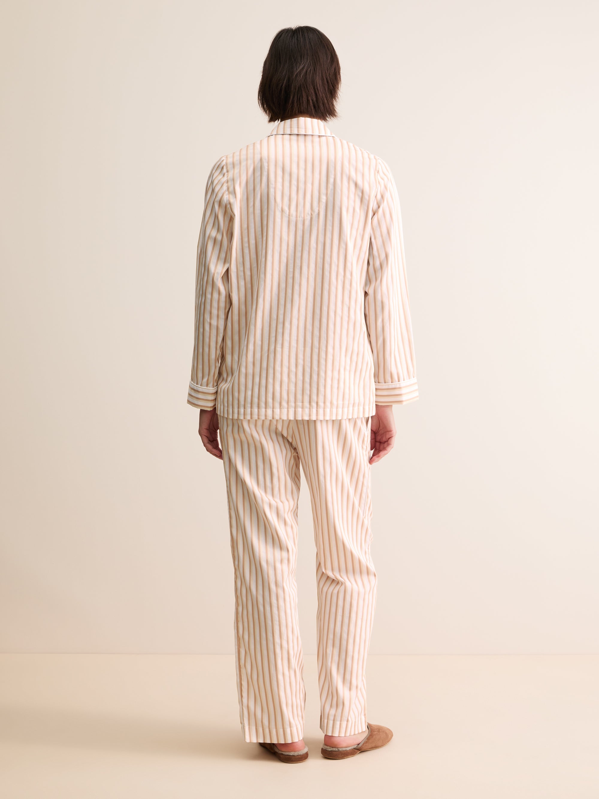 Women's Pyjamas Capri Cotton Batiste Fawn Stripe