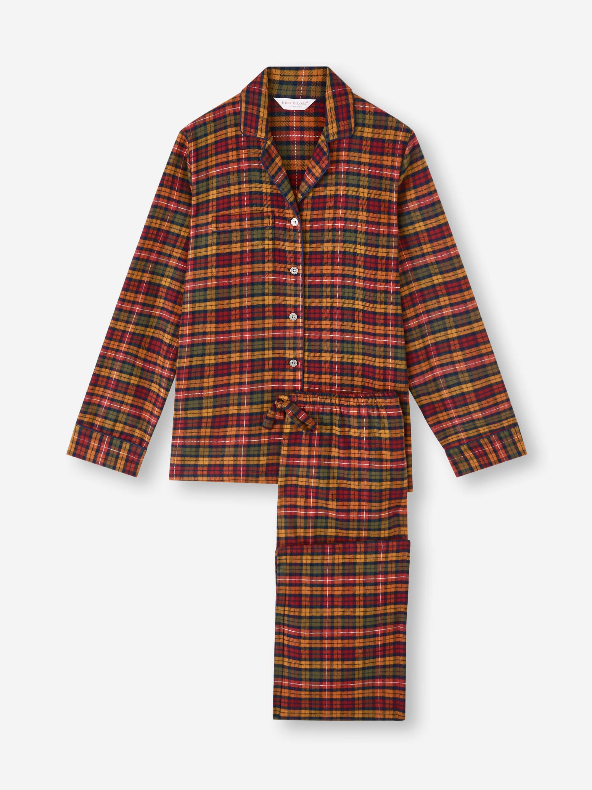 Women's Pyjamas Kelburn Brushed Cotton Multicolour Check