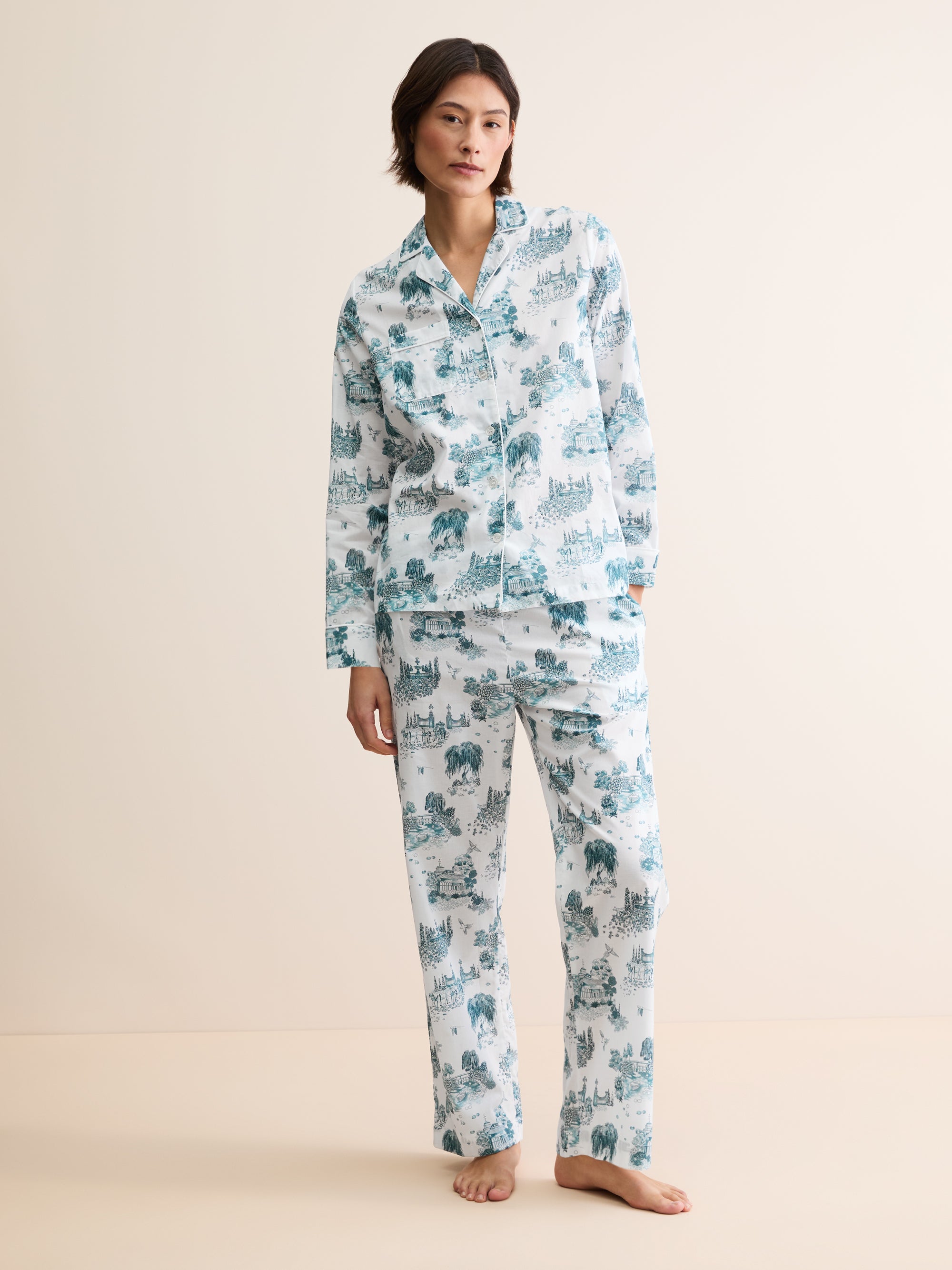 Women's Pajamas London Toile White