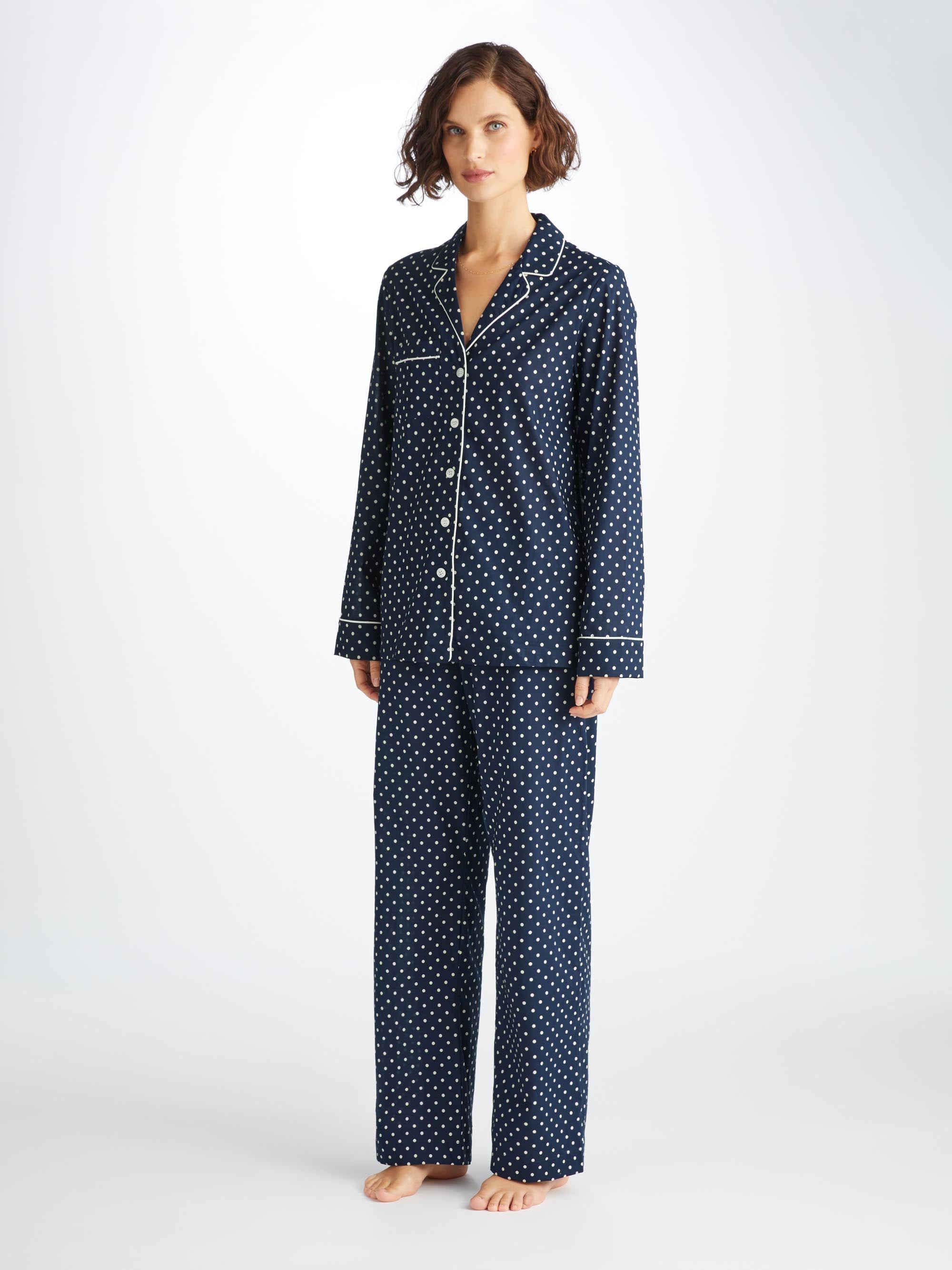 Women's Pyjamas Plaza 60 Cotton Batiste Navy