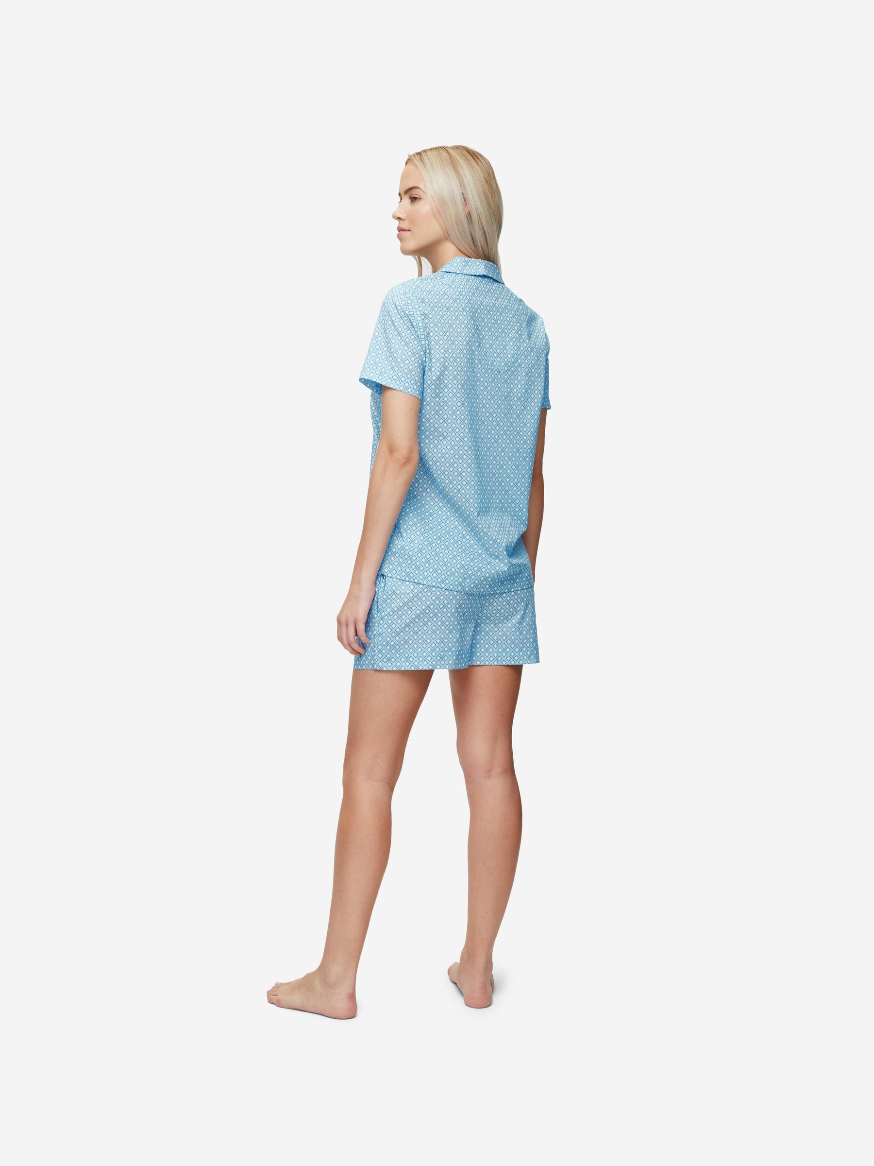 Women's Short Pyjamas Ledbury 56 Cotton Batiste Blue