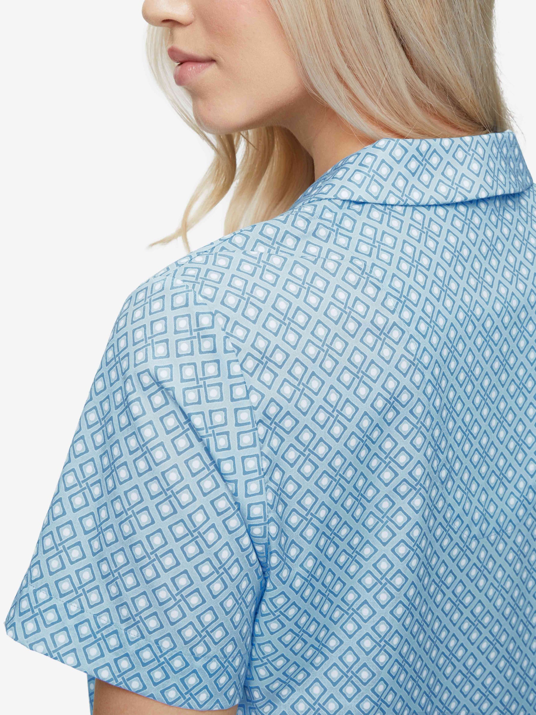 Women's Short Pyjamas Ledbury 56 Cotton Batiste Blue
