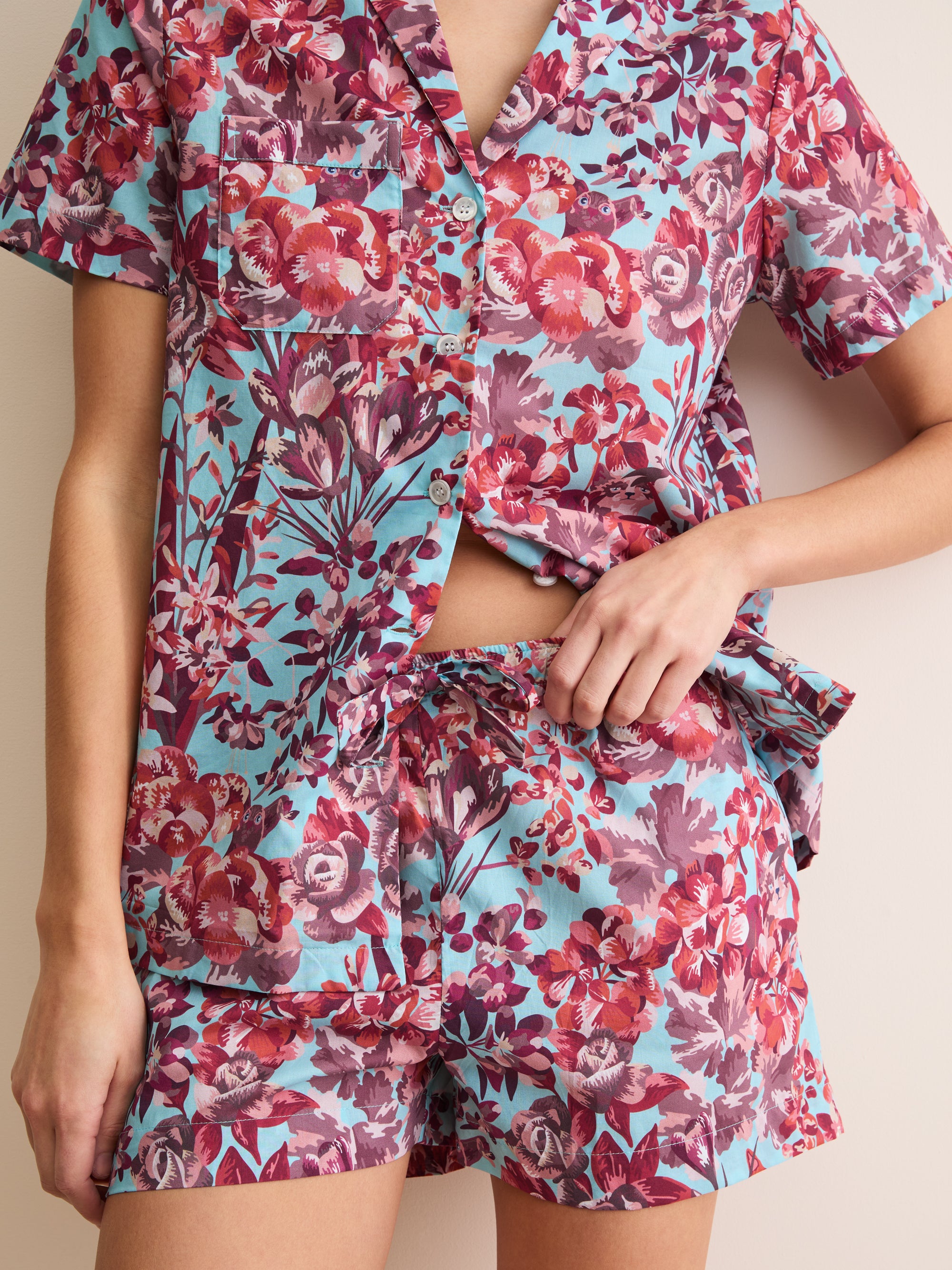 Women's Short Pyjamas London Garden Multi