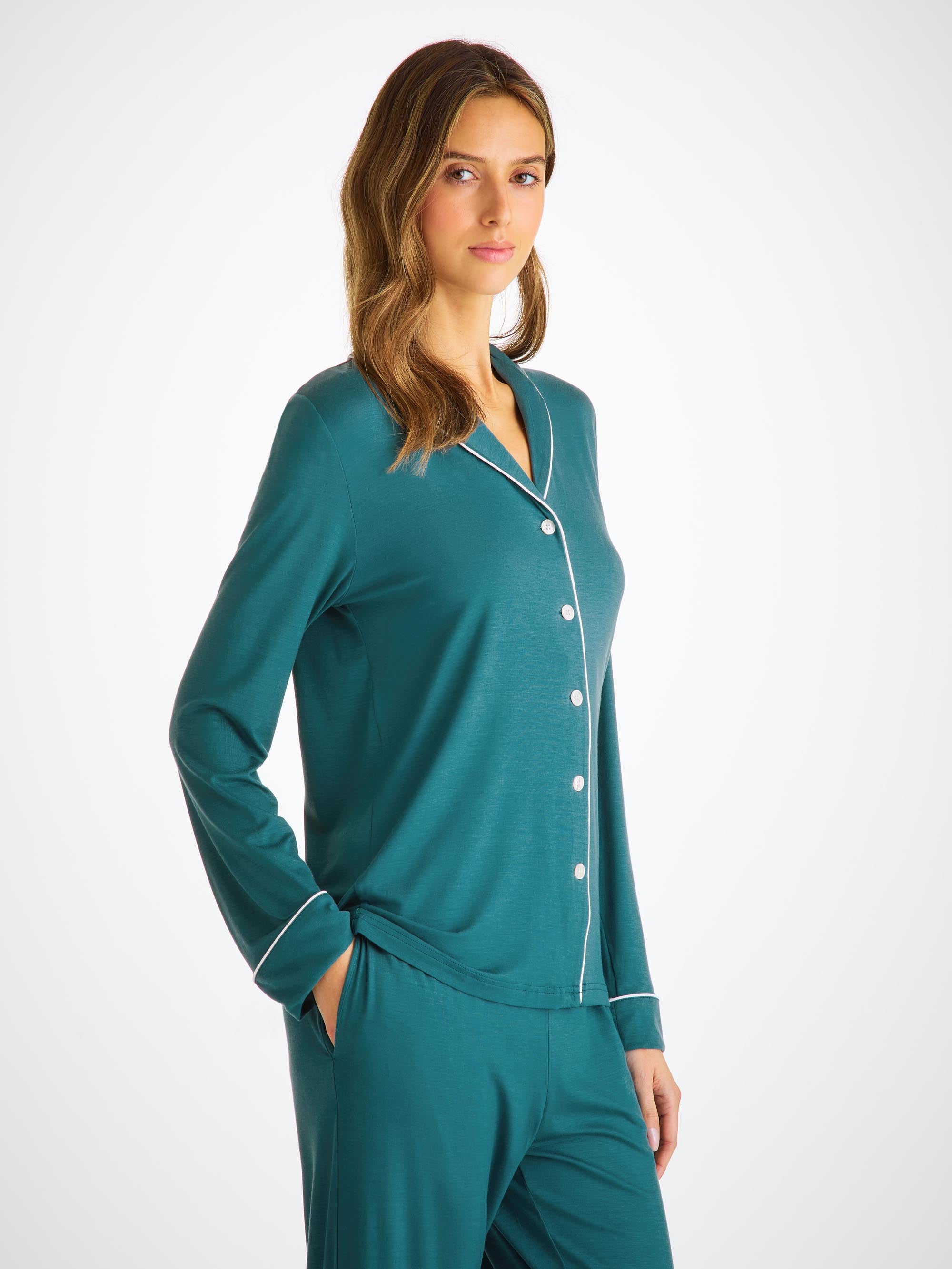 Women's Pyjamas Lara Micro Modal Stretch Jungle Green