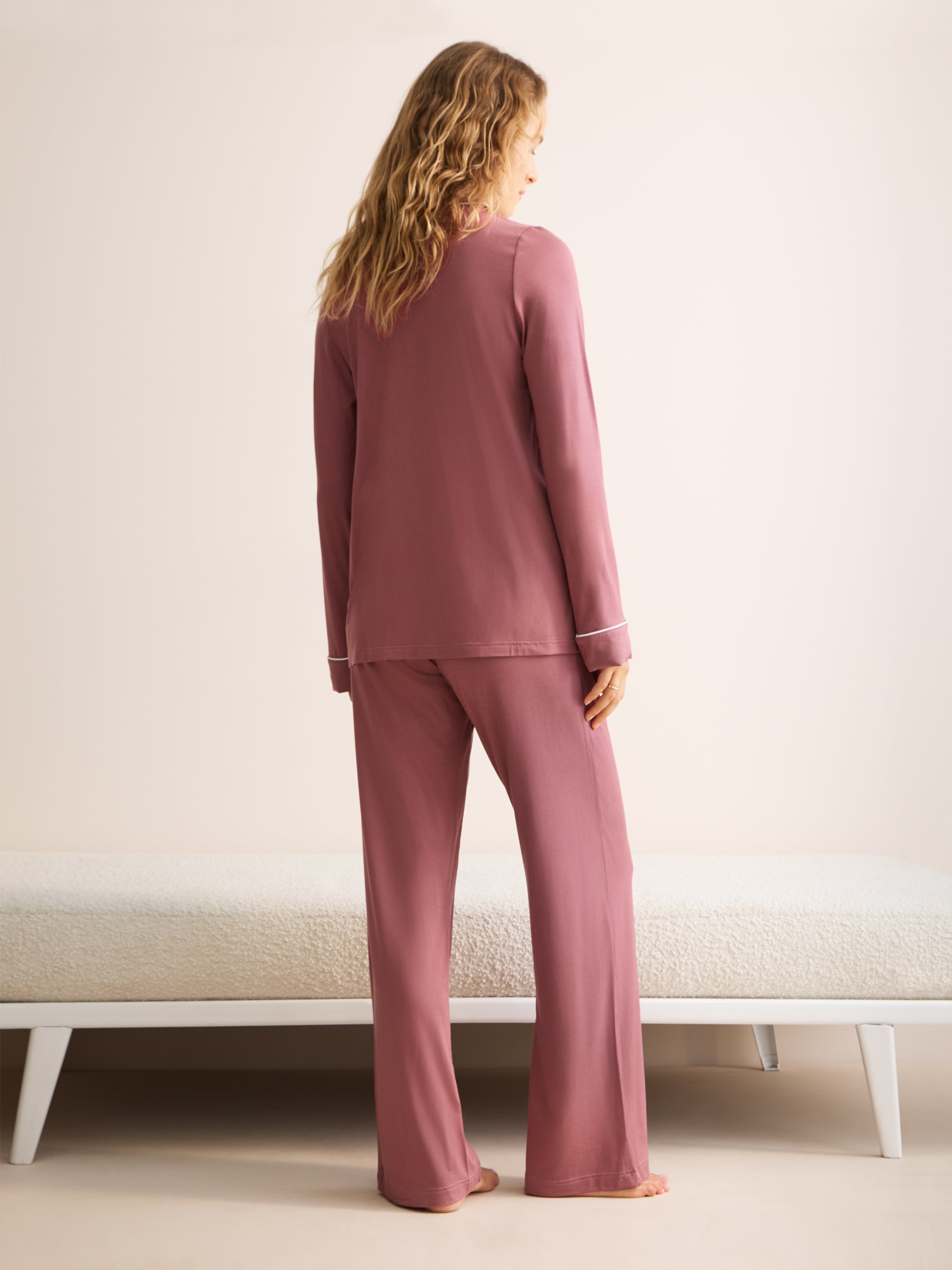 Lara Micro Modal Pajamas Dusty Rose