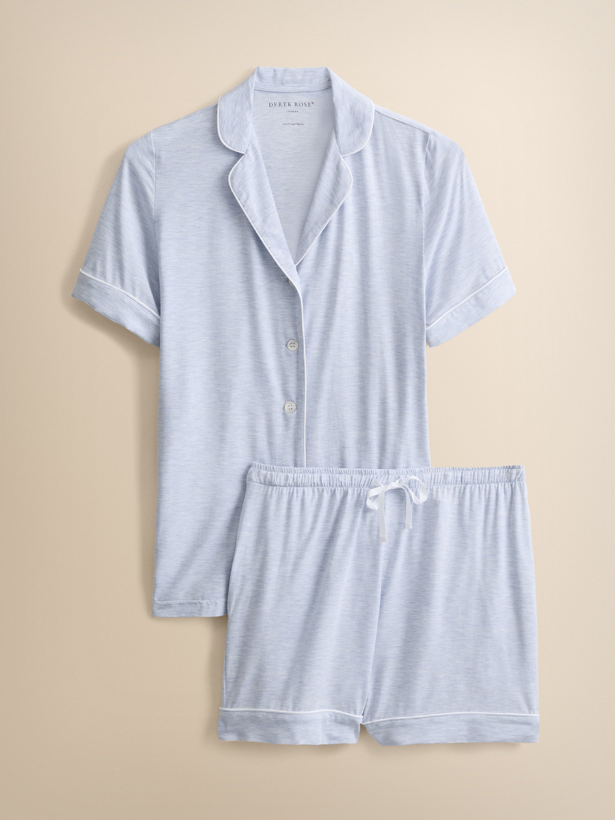 Ethan Micro Modal Short Pyjamas Light Blue Marl