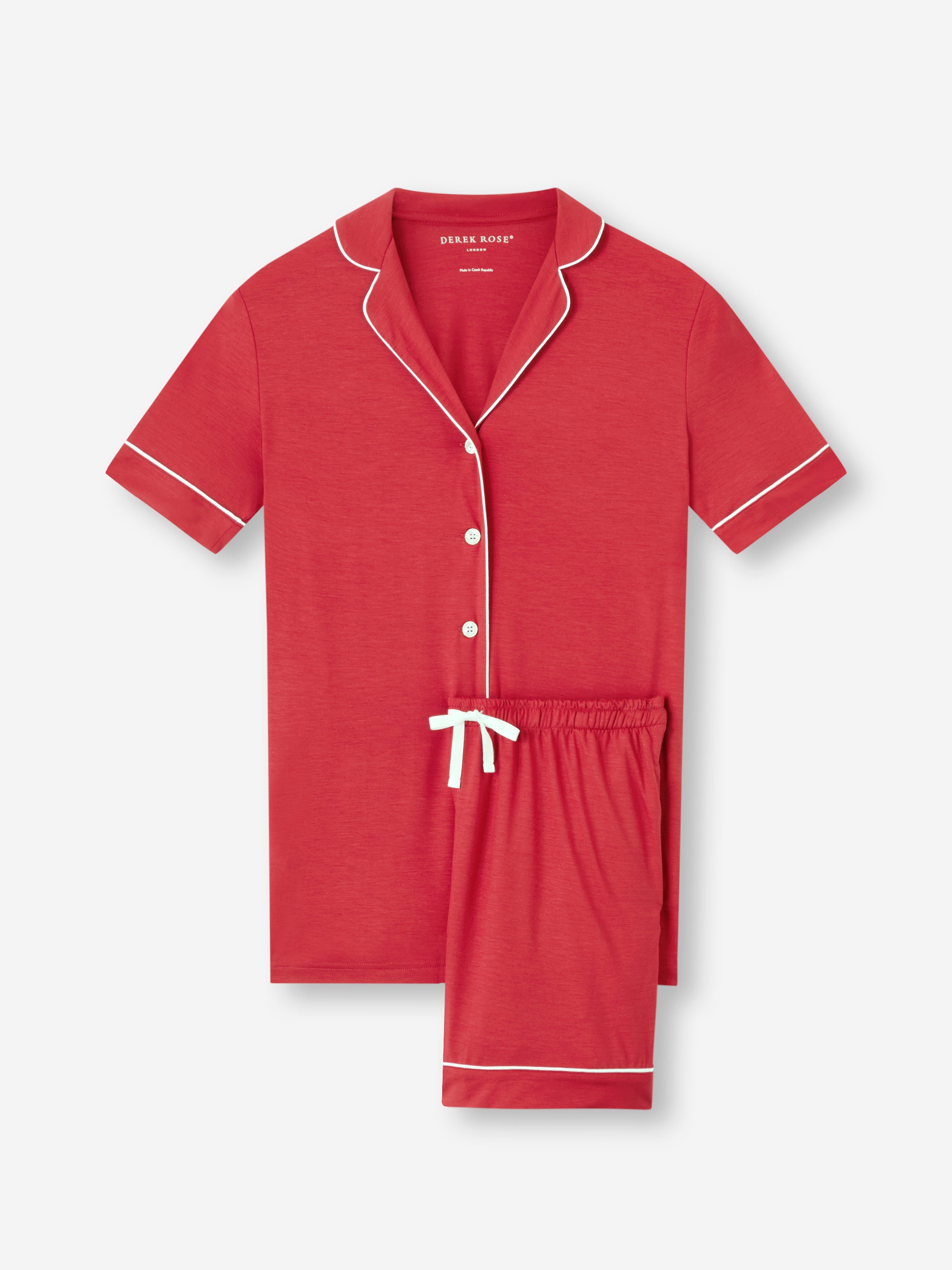 Women's Short Pajamas Lara Micro Modal Stretch Cherry Red