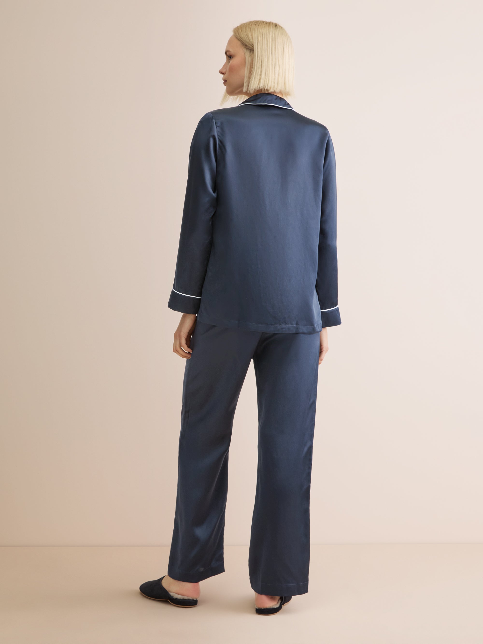 Women's Pajamas Bailey Silk Satin Navy