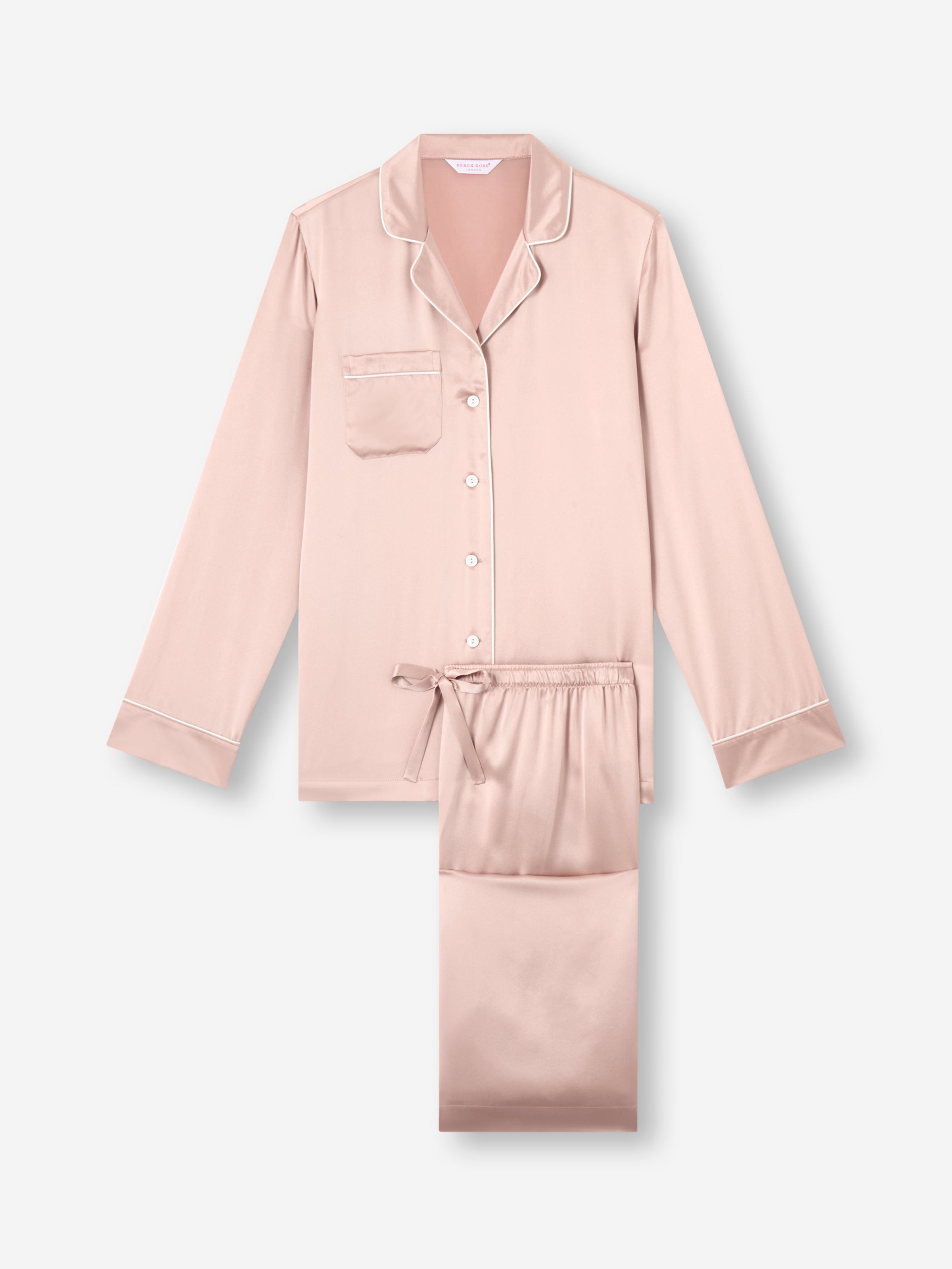 Women's Silk Pyjamas Bailey Champagne Pink