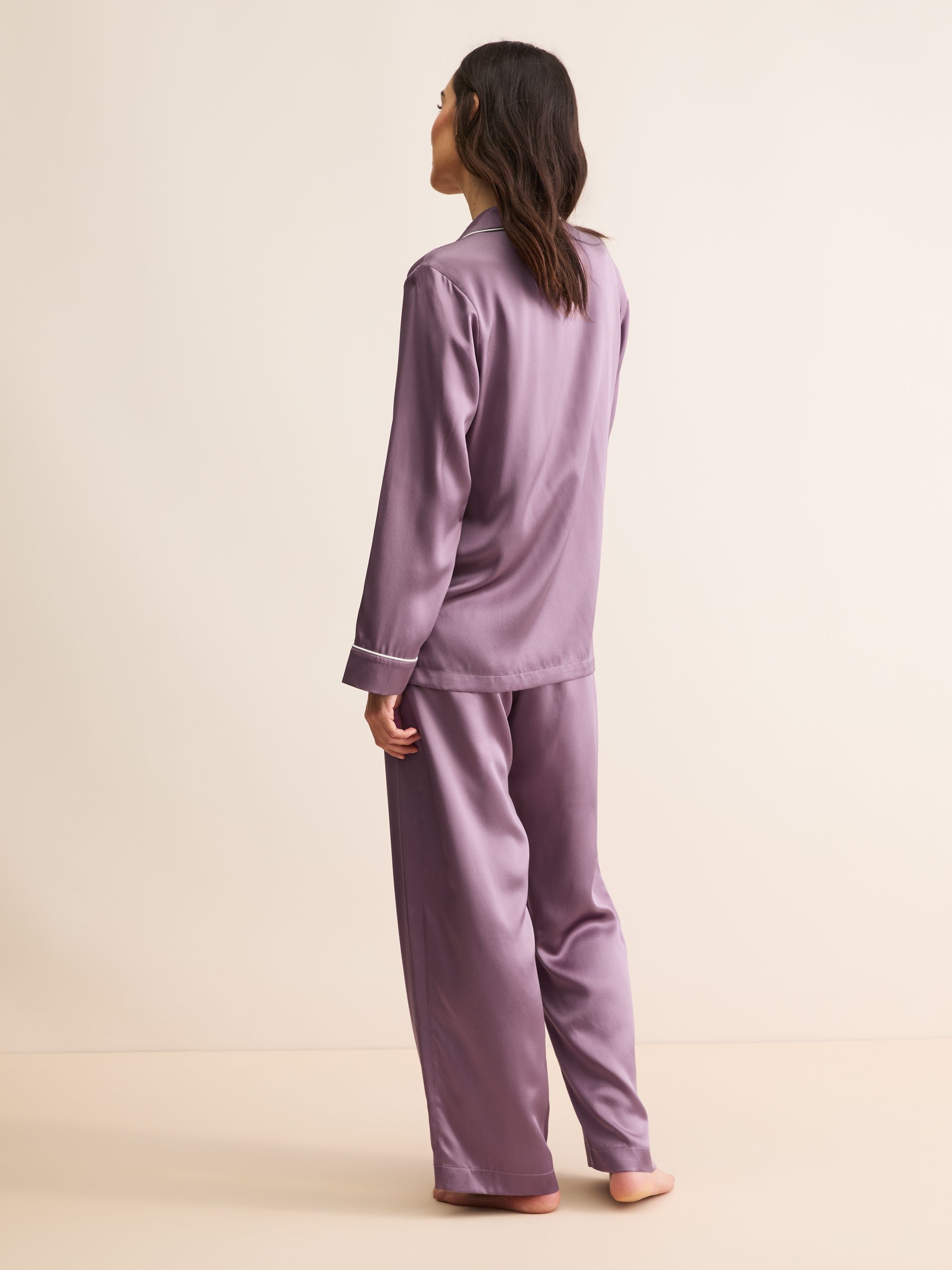 Women's Silk Pyjamas Bailey Dusty Plum