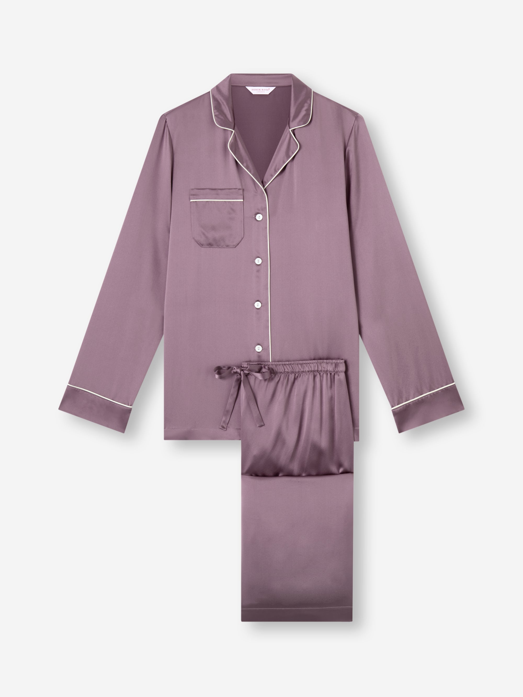 Women's Silk Pyjamas Bailey Dusty Plum