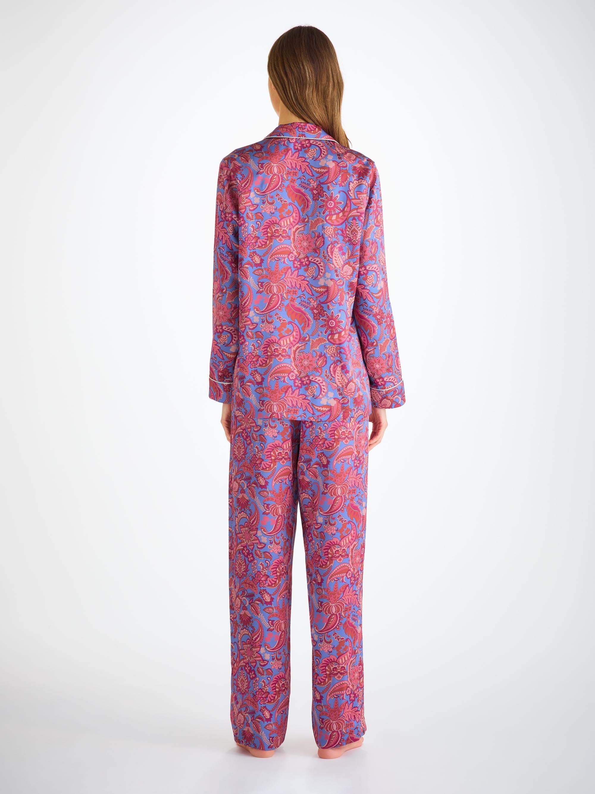 Women's Pyjamas Silk Satin Amethyst Jungle Paisley Pattern