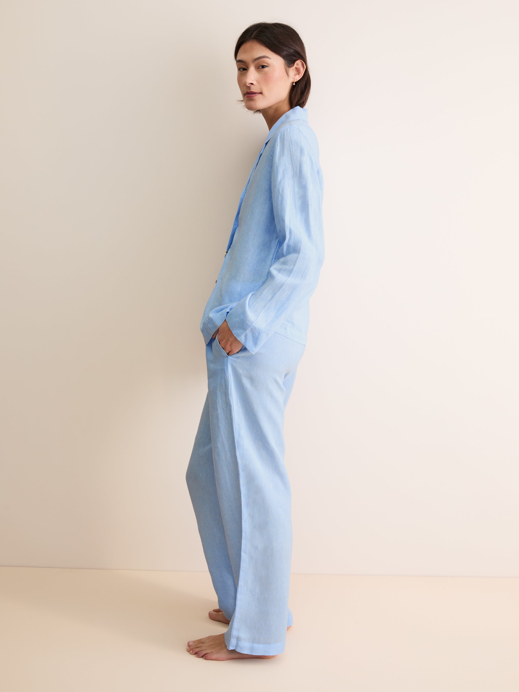 Women's Pyjamas Sicily Linen Light Blue