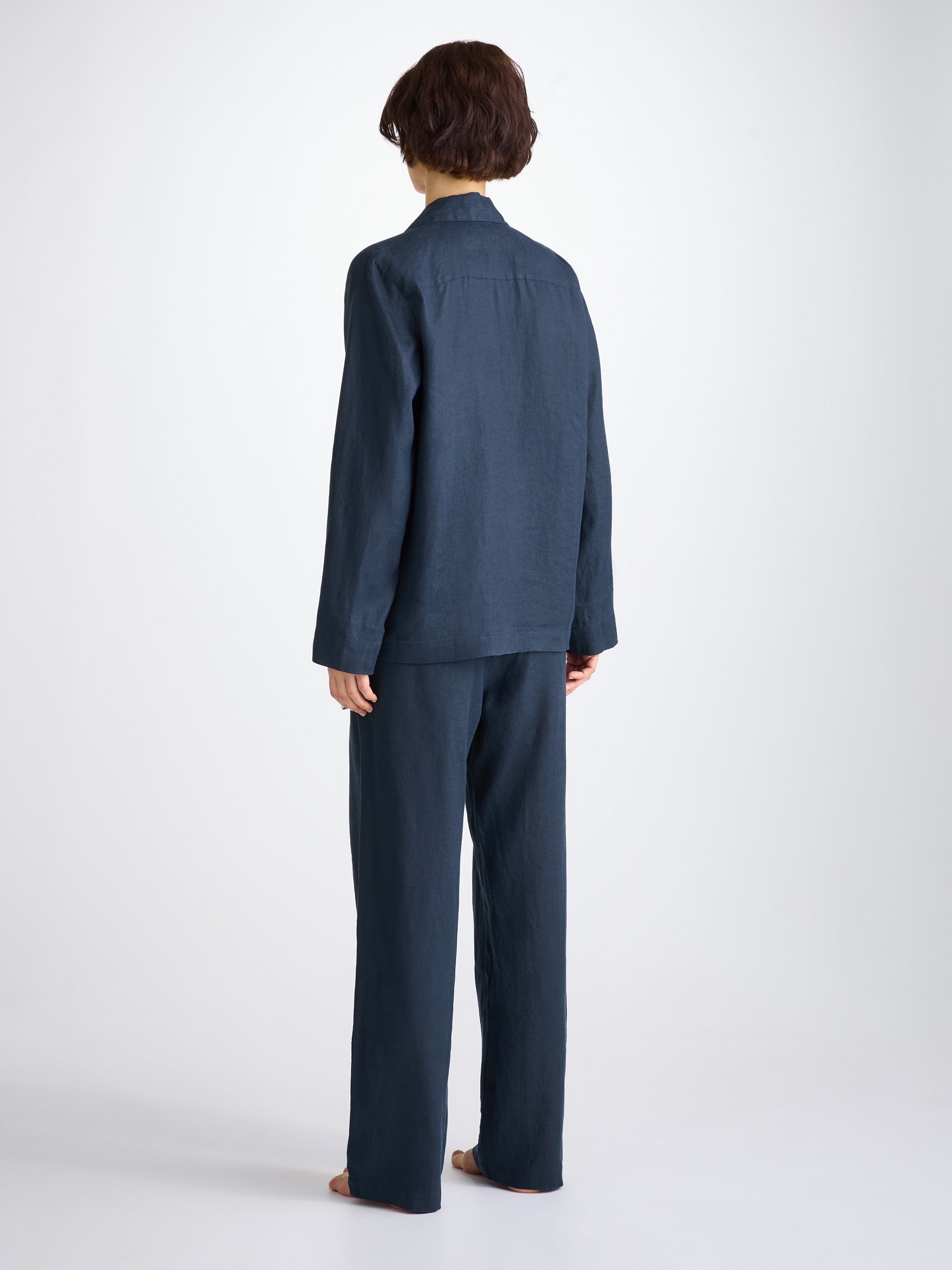 Women's Pyjamas Sicily Linen Navy