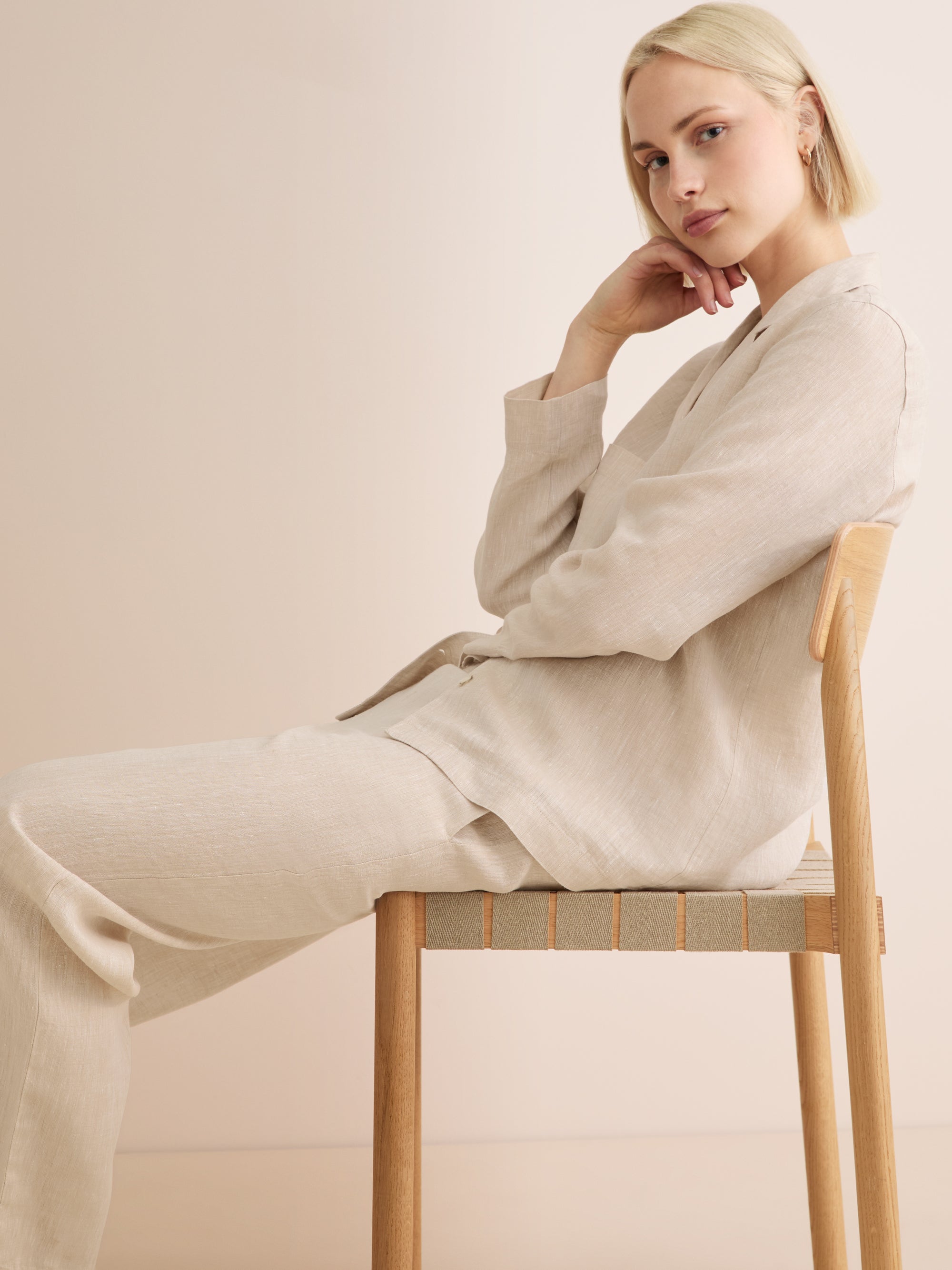 Women's Pyjamas Sicily Linen Sand