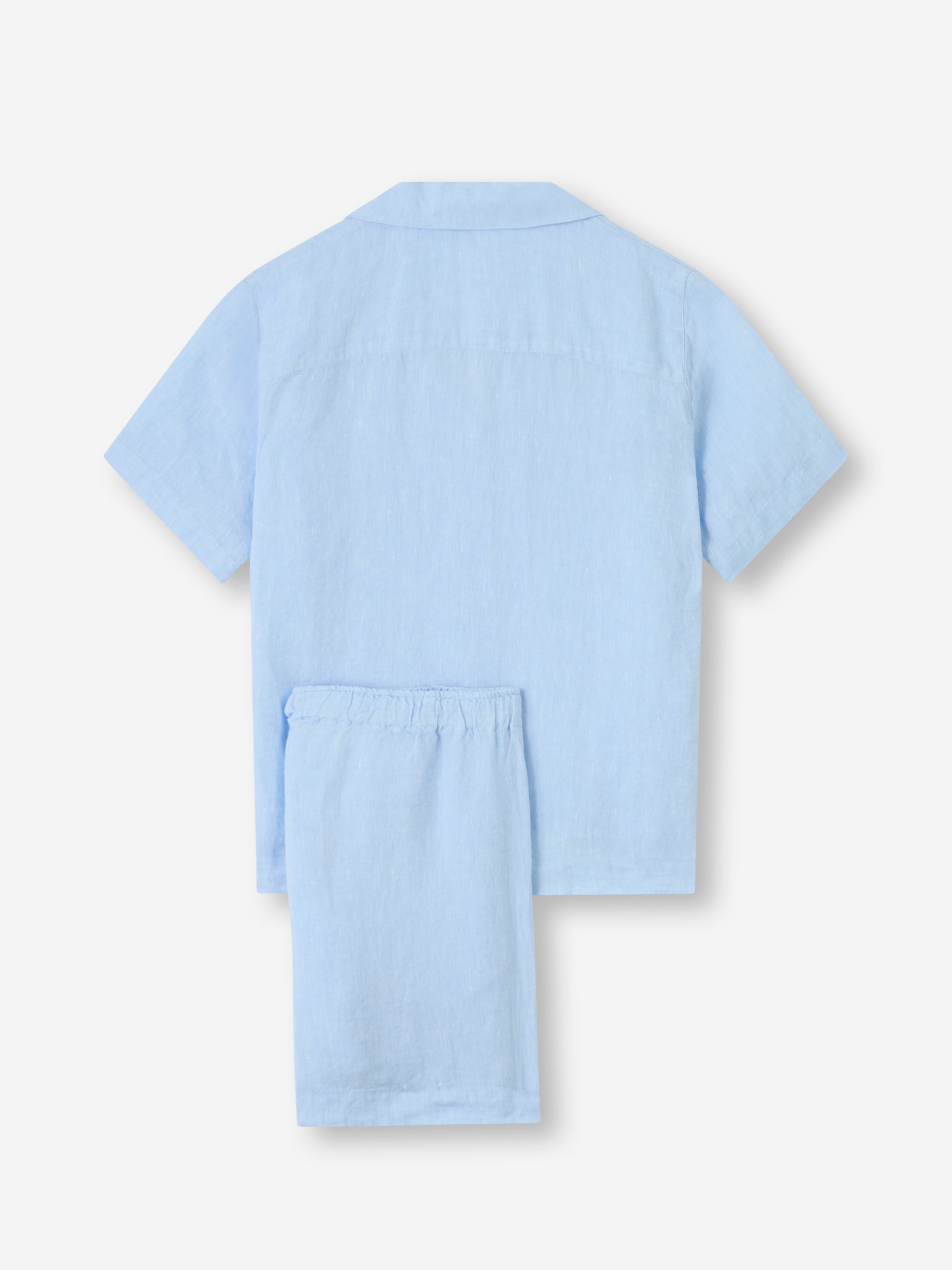 Women's Linen Short Pyjamas Sicily Light Blue
