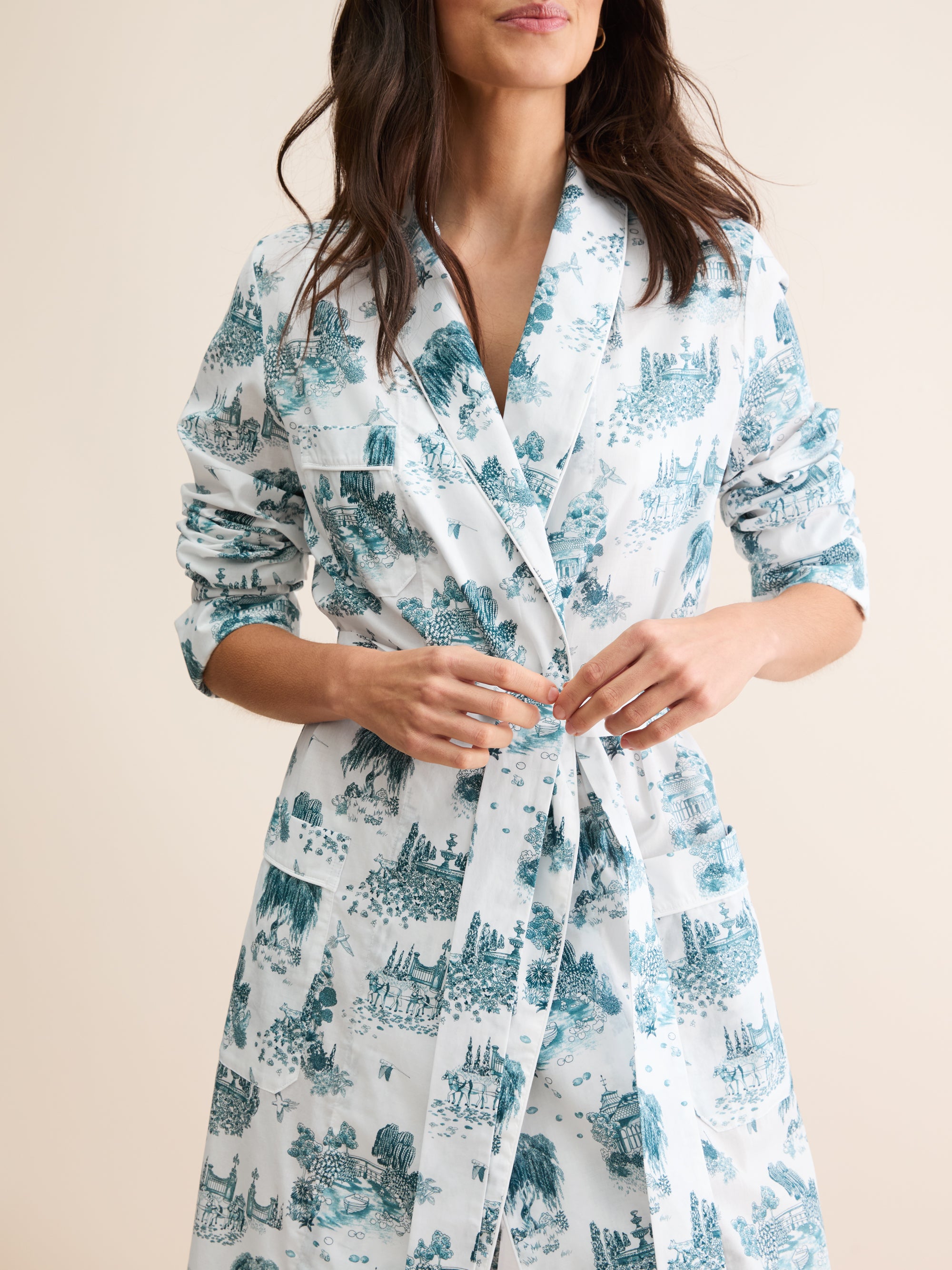 Women's Robe London Toile White