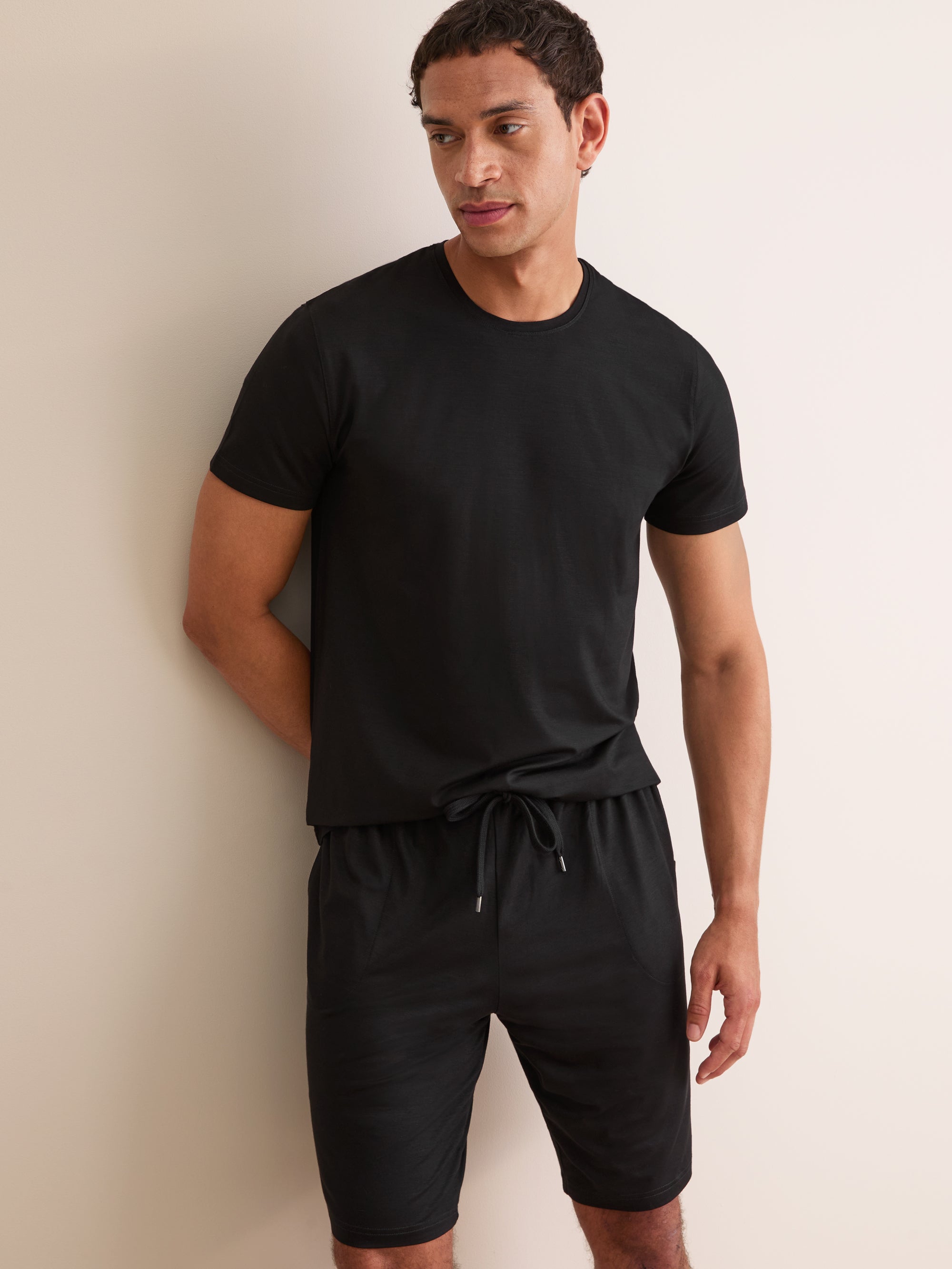 Men's T-Shirt Basel Micro Modal Stretch Black