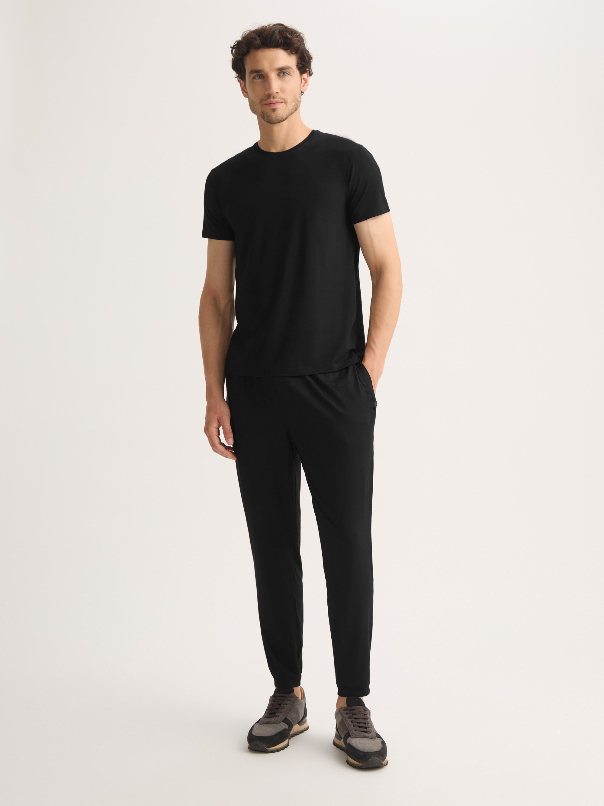 Men's T-Shirt Basel Micro Modal Stretch Black