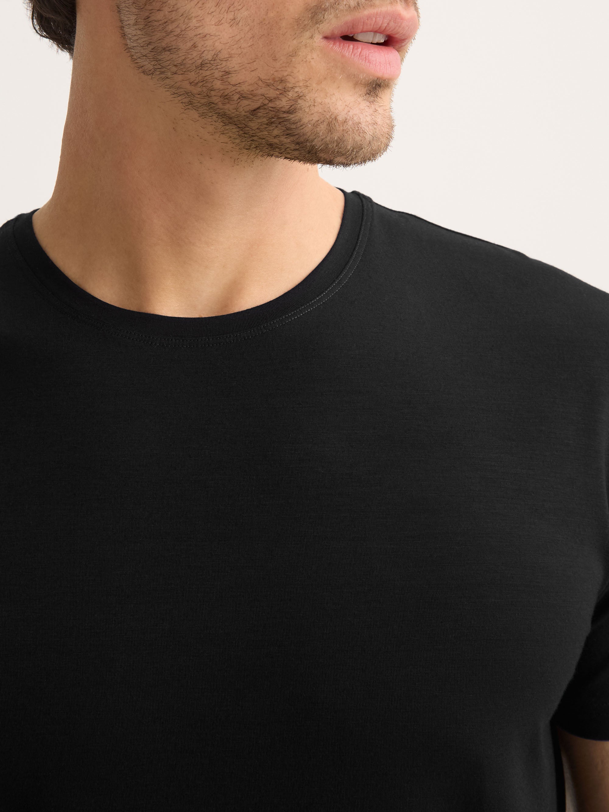 Men's T-Shirt Basel Micro Modal Stretch Black