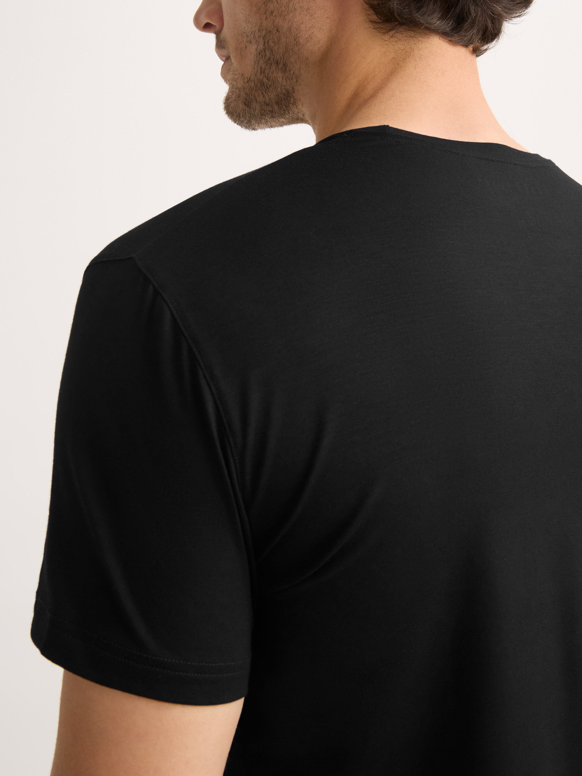 Men's T-Shirt Basel Micro Modal Stretch Black