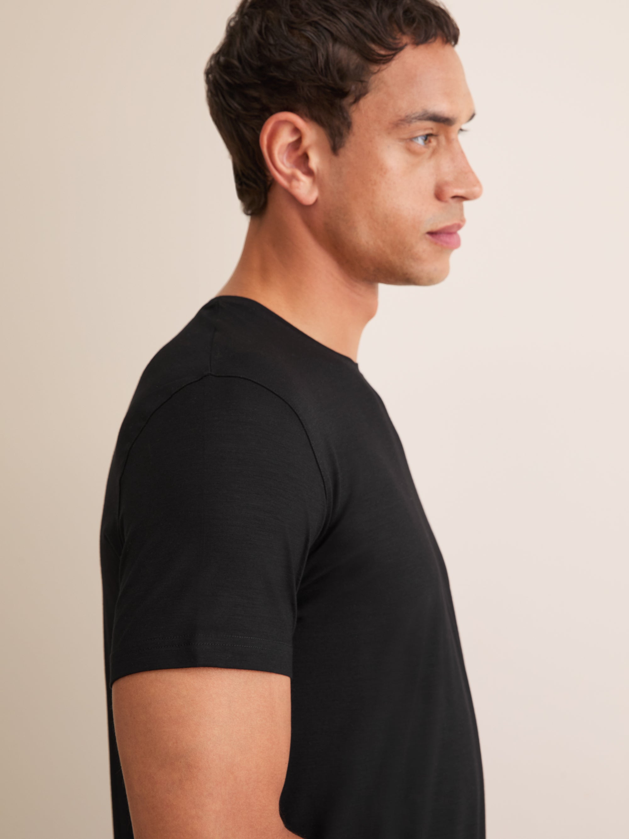 Men's T-Shirt Basel Micro Modal Stretch Black