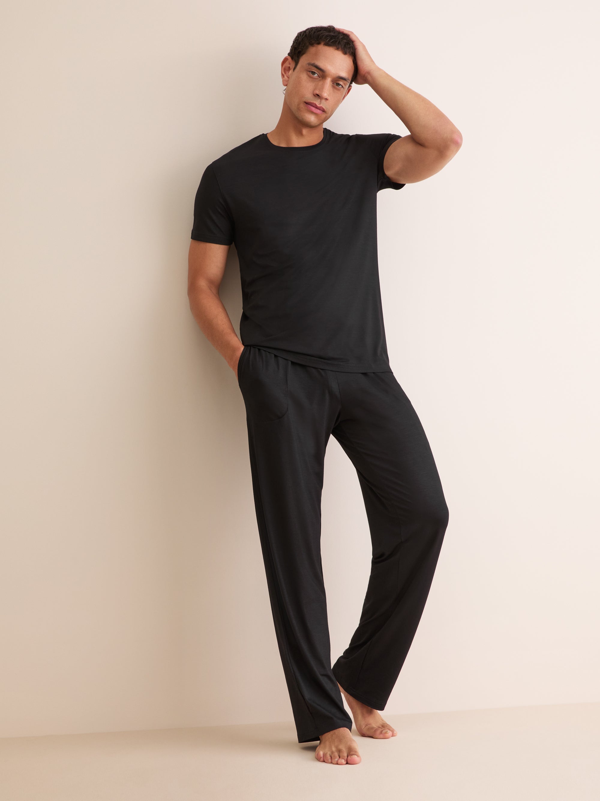 Men's T-Shirt Basel Micro Modal Stretch Black