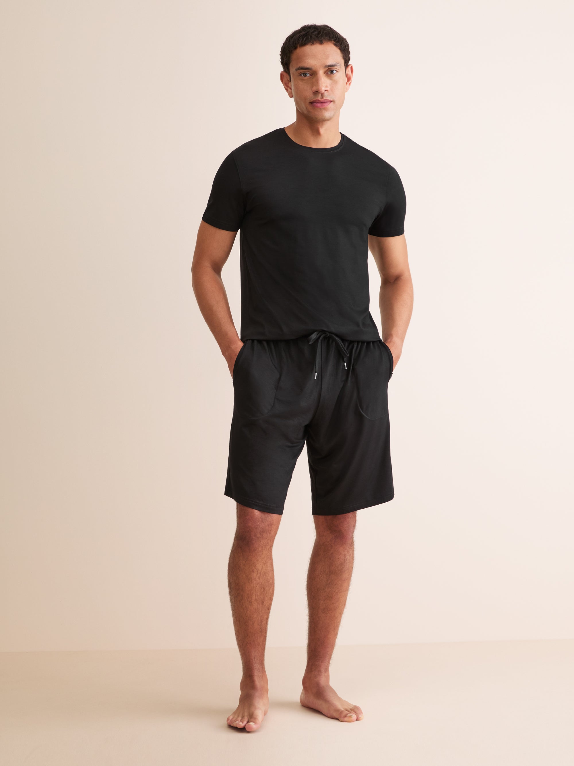 Men's T-Shirt Basel Micro Modal Stretch Black