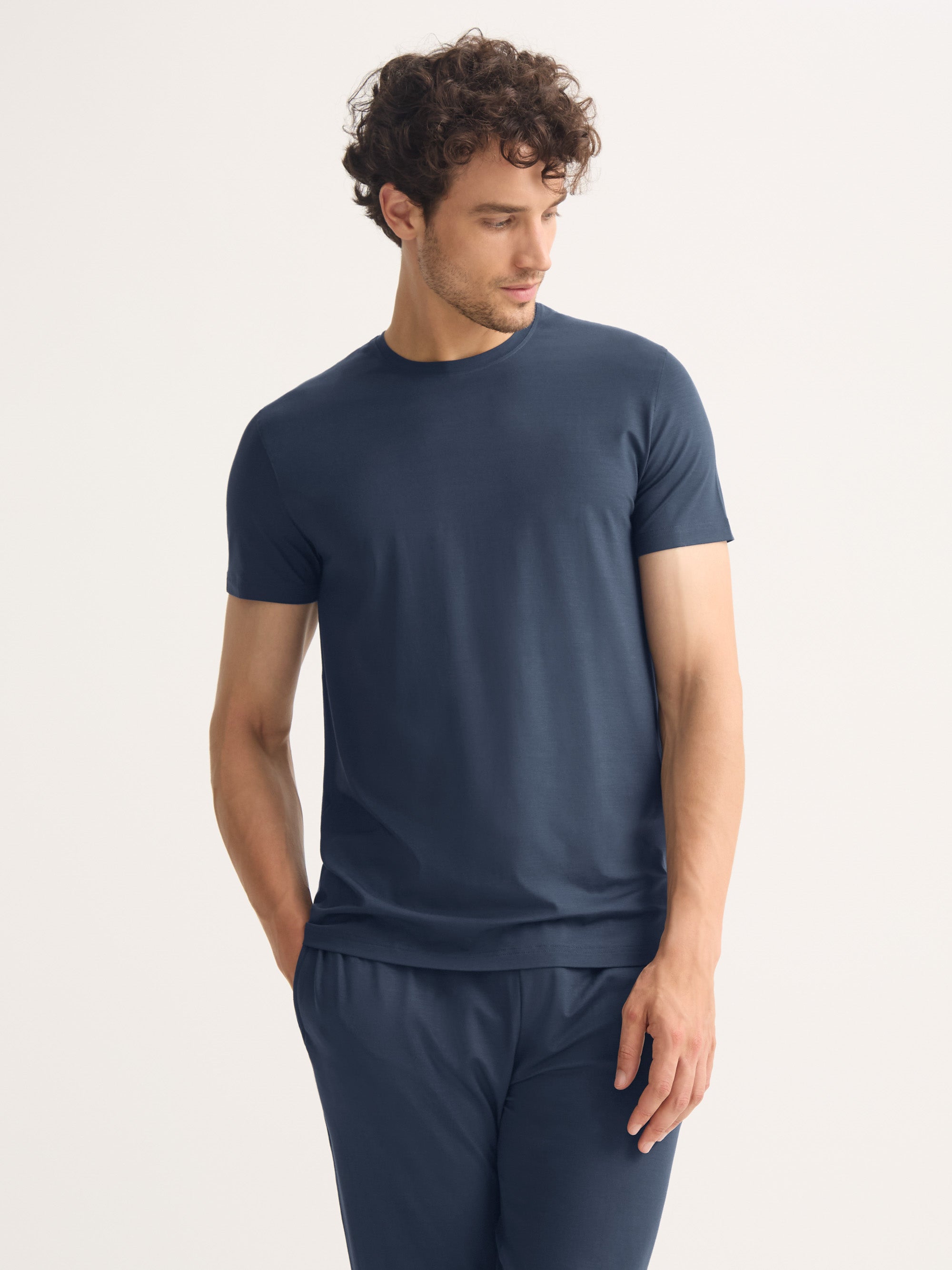 Men's T-Shirt Basel Micro Modal Stretch Navy