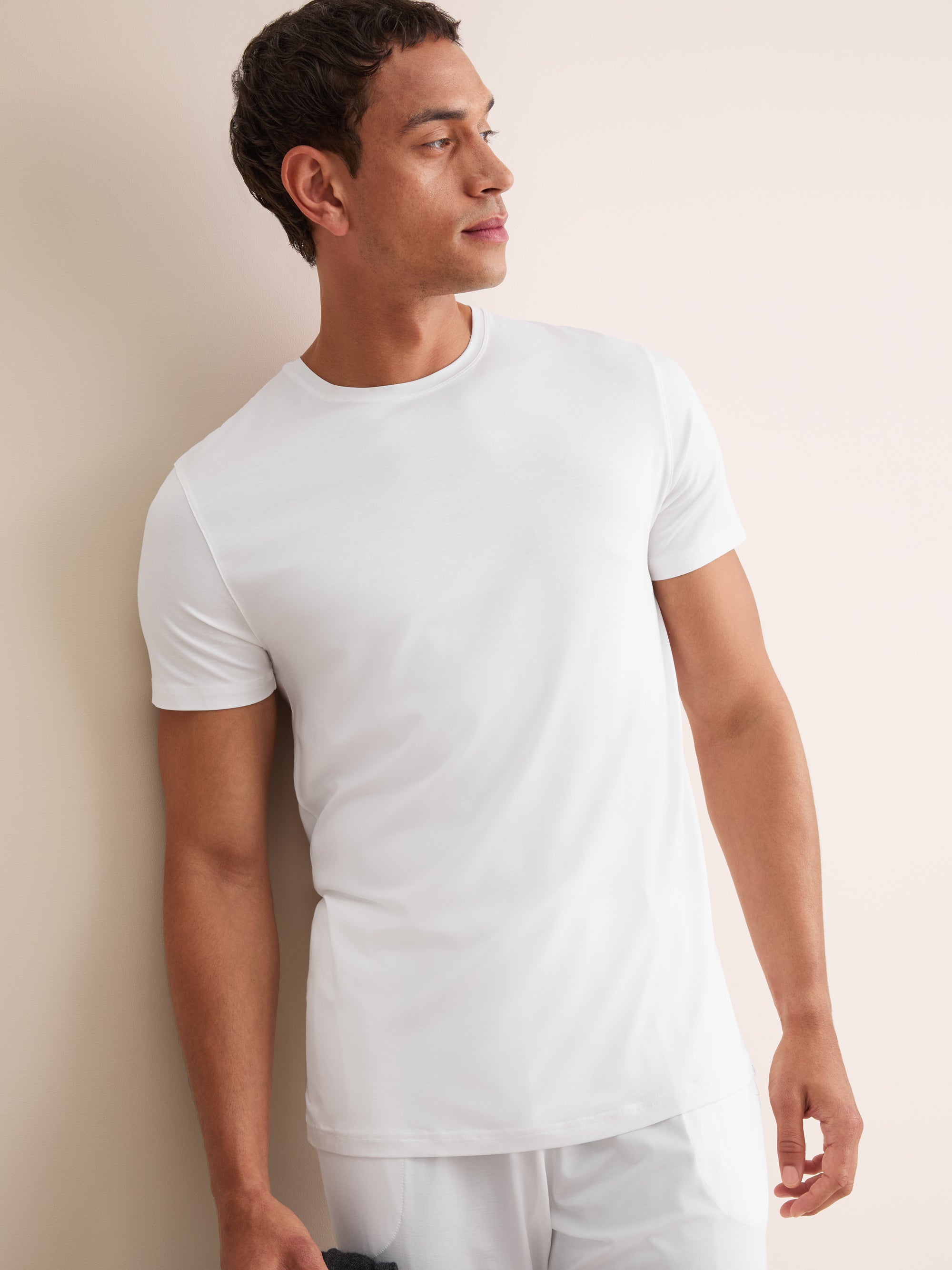 Men's T-Shirt Basel Micro Modal Stretch White