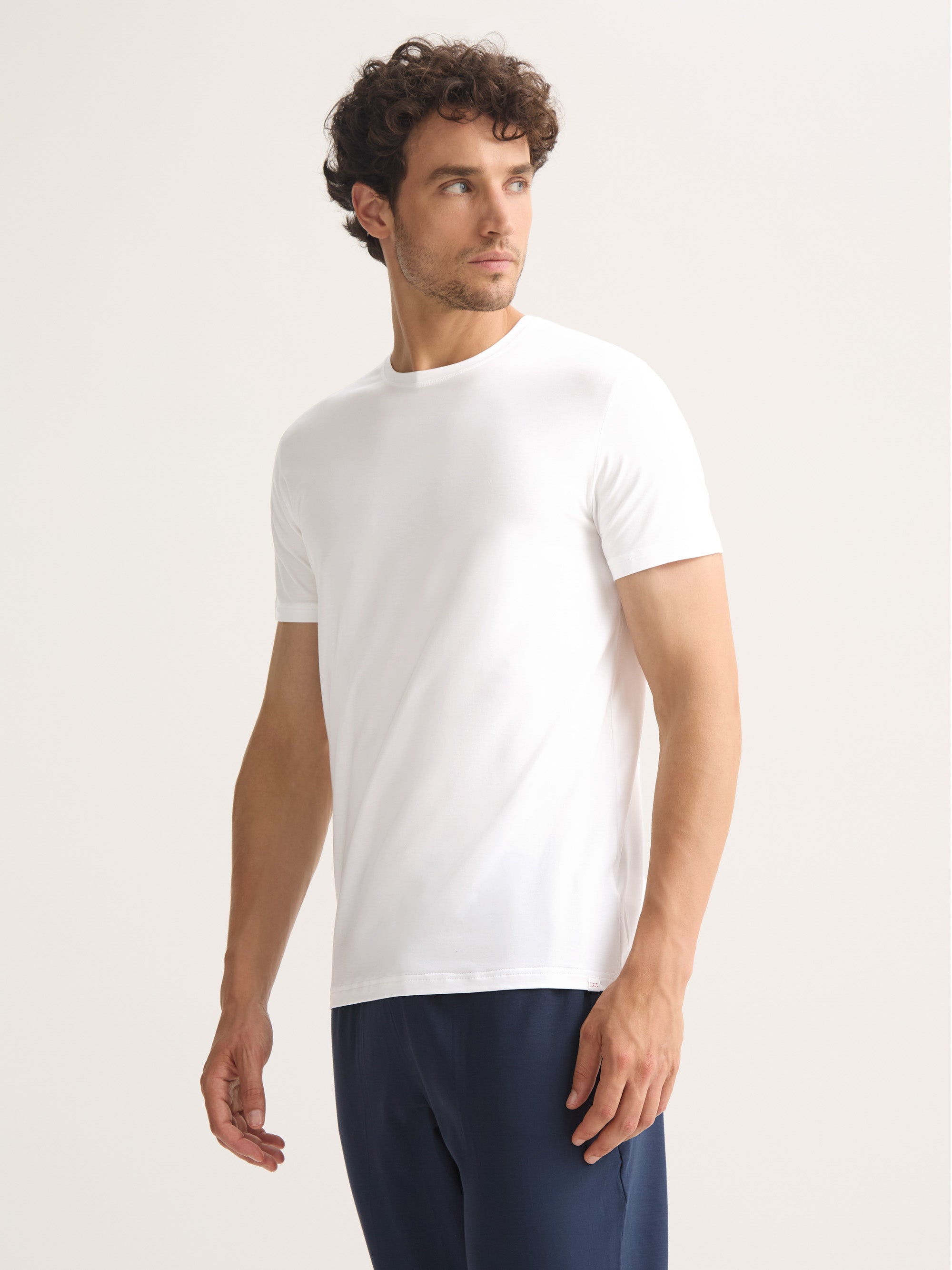 Men's T-Shirt Basel Micro Modal Stretch White