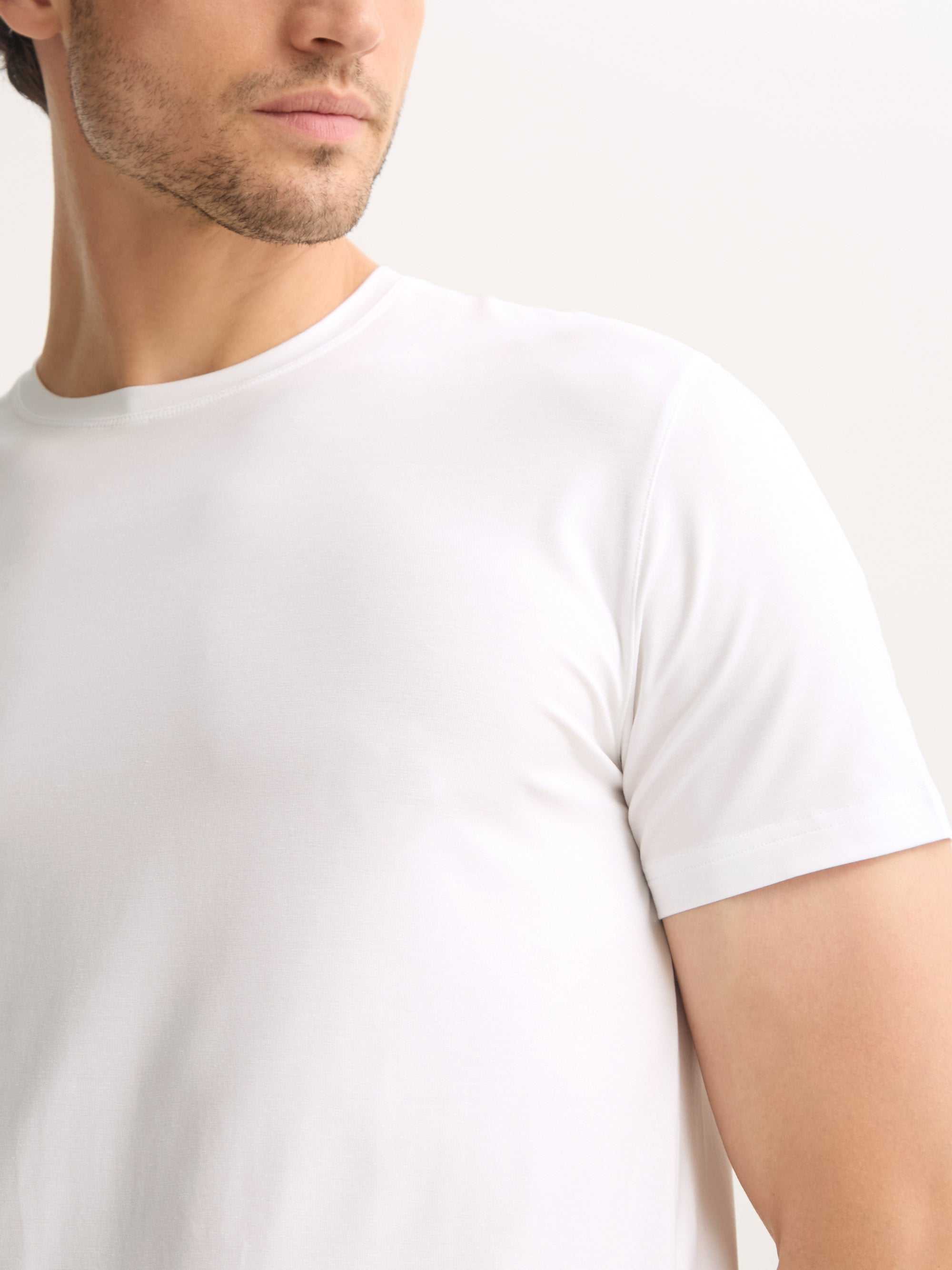 Men's T-Shirt Basel Micro Modal Stretch White