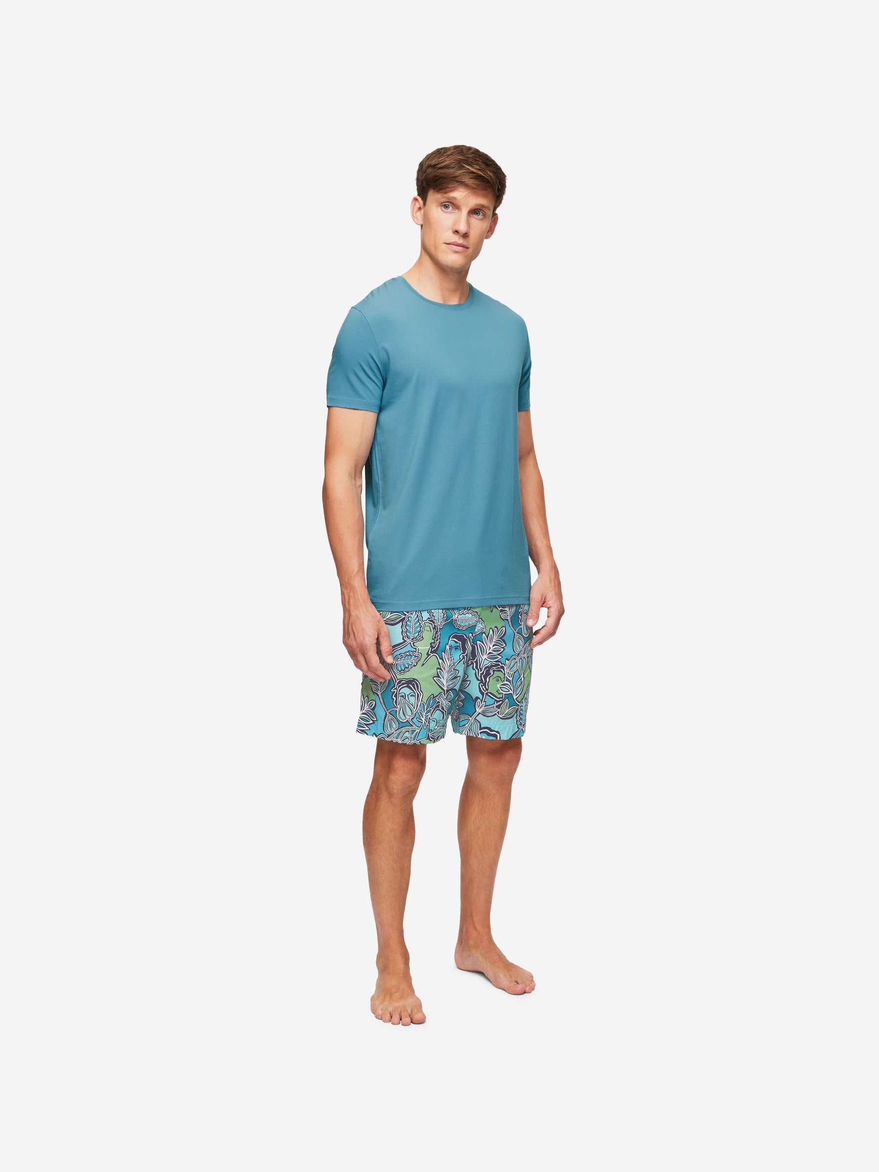 Men's T-Shirt Basel Micro Modal Stretch Harbour Blue