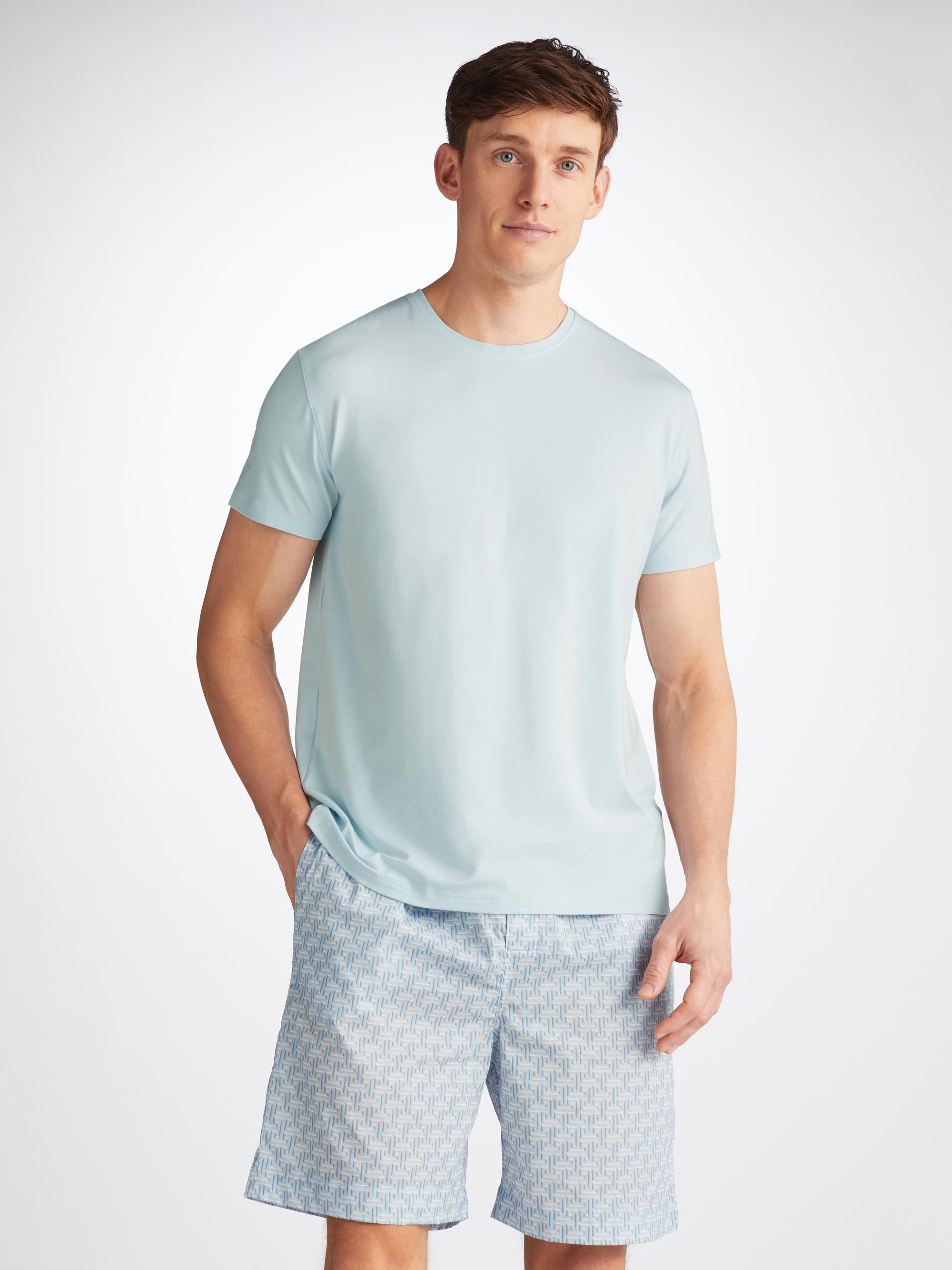 Men's T-Shirt Basel Micro Modal Stretch Ice Blue