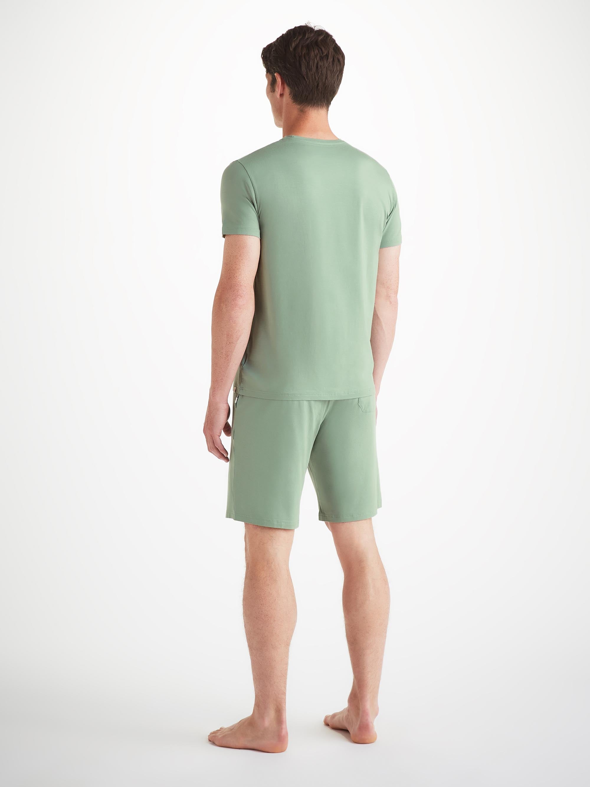 Men's Basel T-Shirt And Lounge Shorts Eucalyptus Set