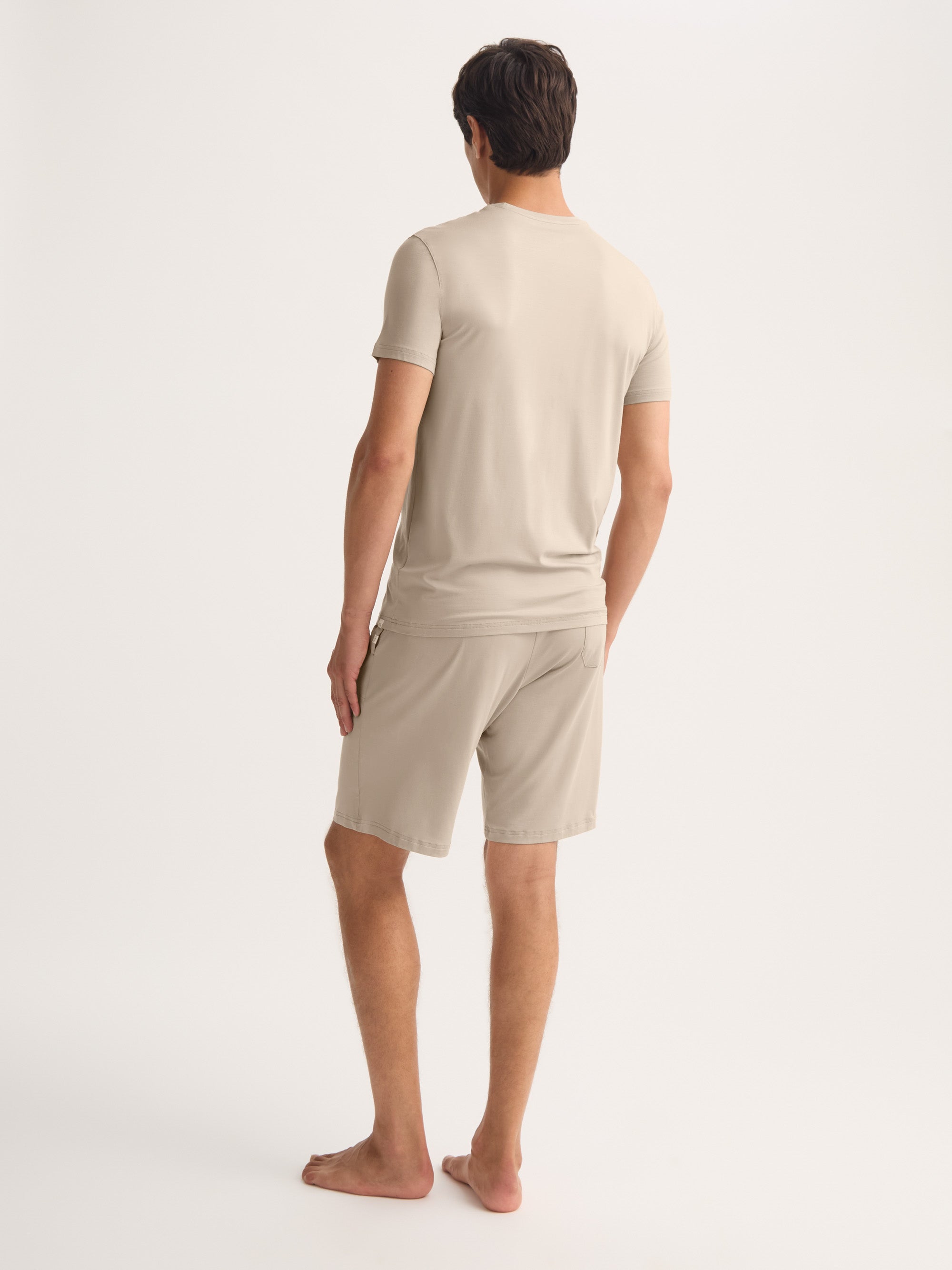 Men's T-Shirt Basel Micro Modal Stretch Light Stone