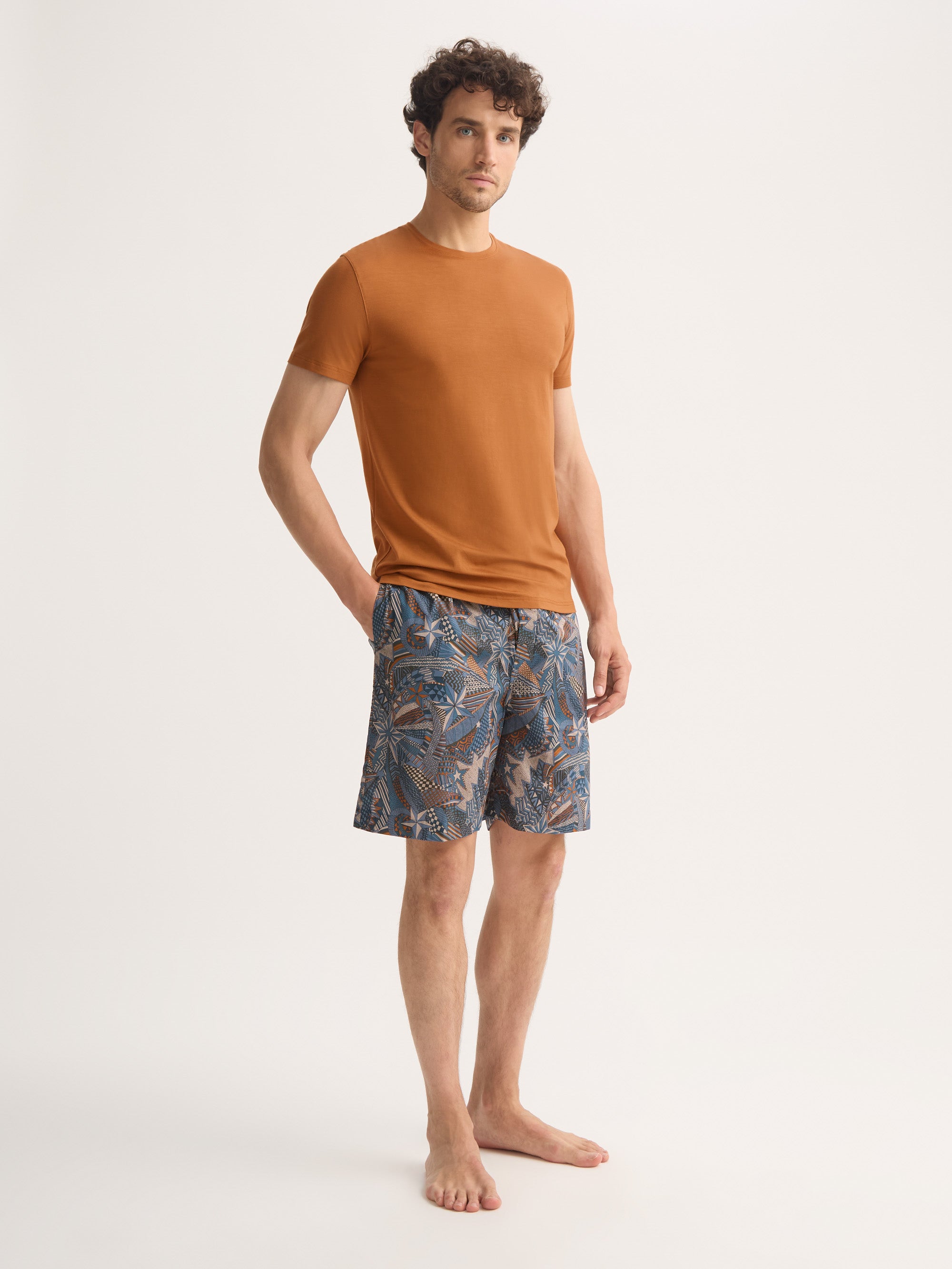 Men's T-Shirt Basel Micro Modal Stretch Ginger